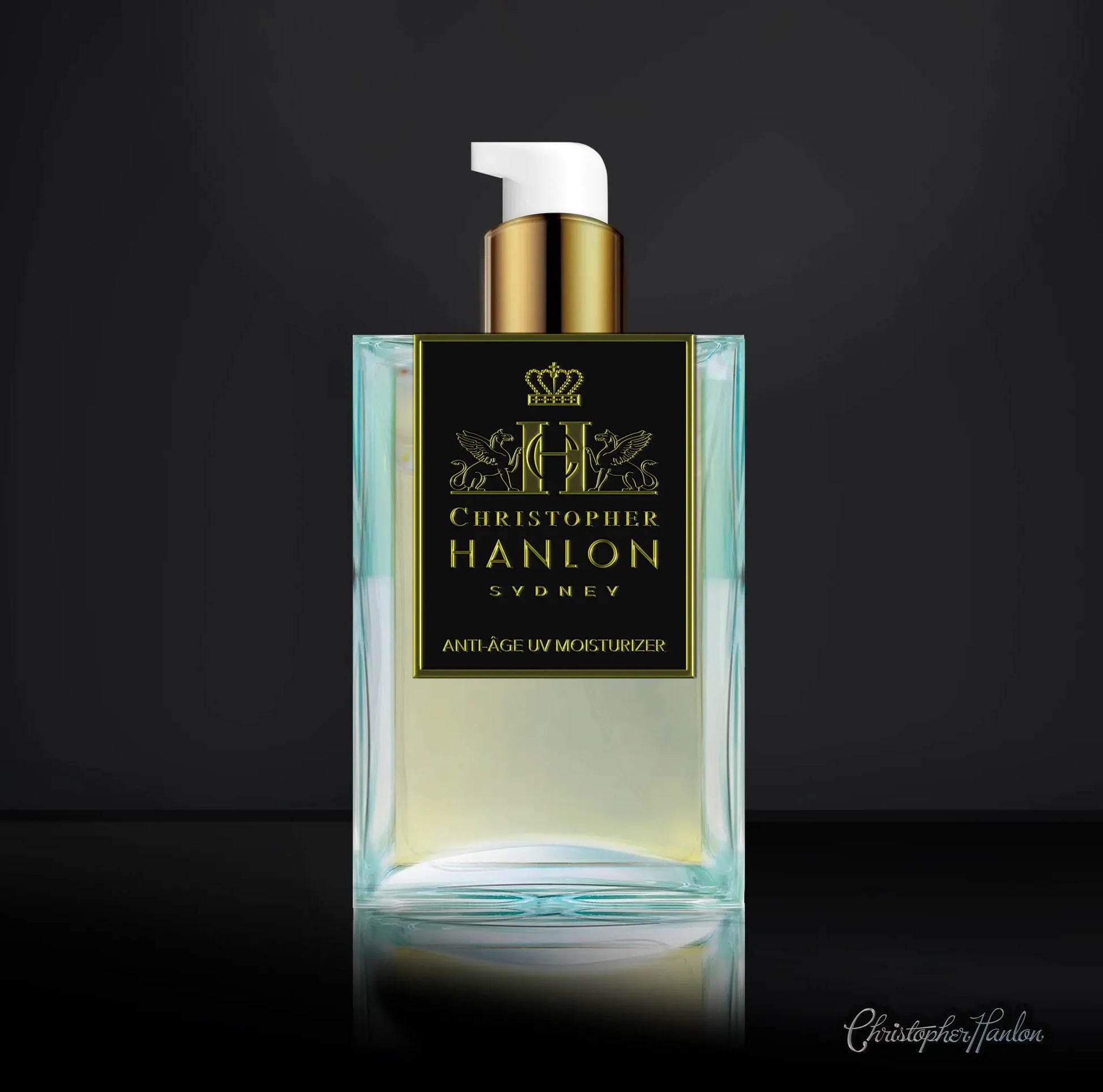 ANTI-ÂGE UV MOISTURIZER | AFTER SHAVE LOTION FOR MEN – Rocks Gold + Mint by CHRISTOPHER HANLON®