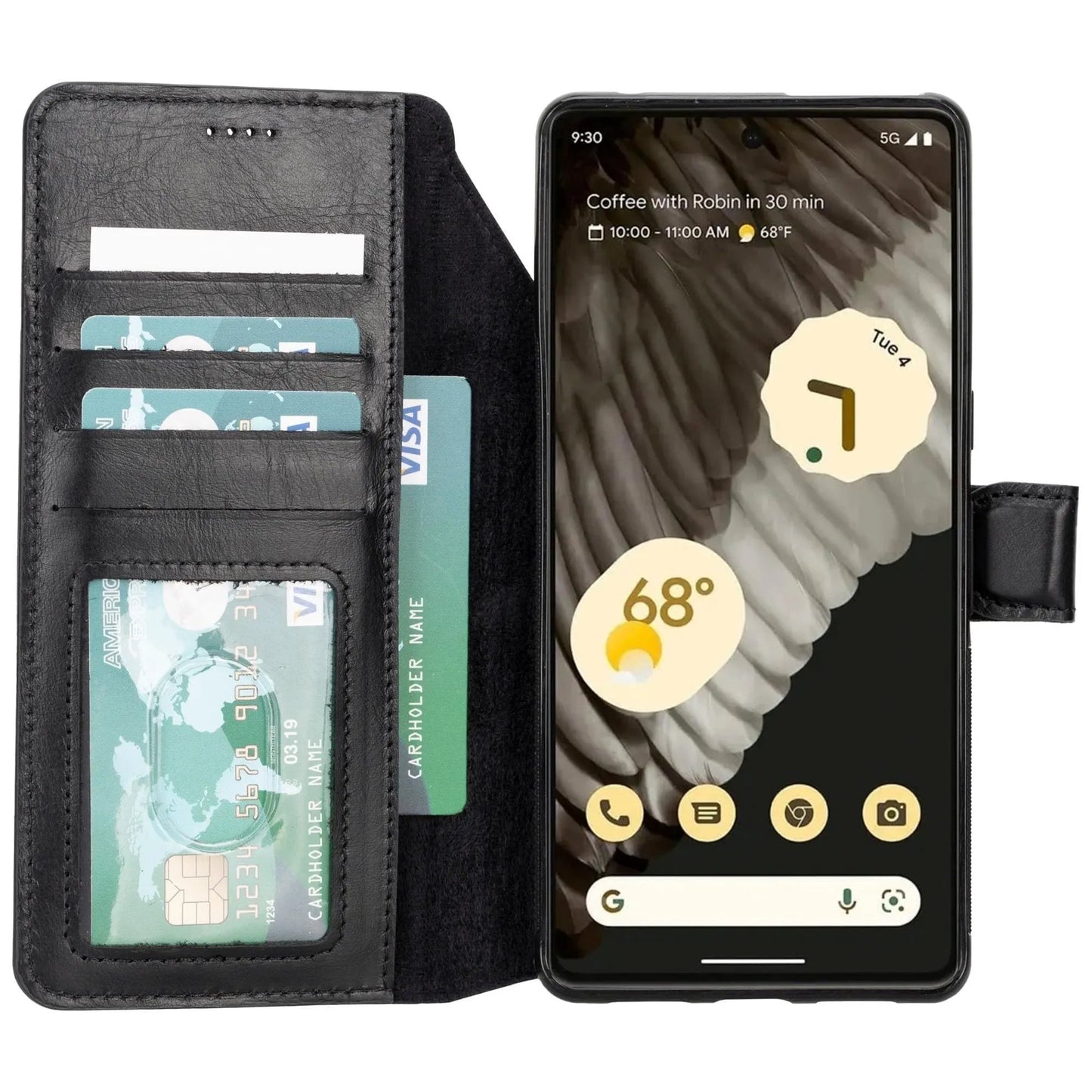 Sheridan Detachable Leather Google Pixel 8 Wallet Case by TORONATA
