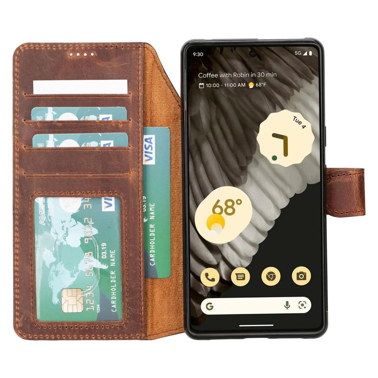 Sheridan Leather Detachable Wallet for Google Pixel 4XL & 4 by TORONATA