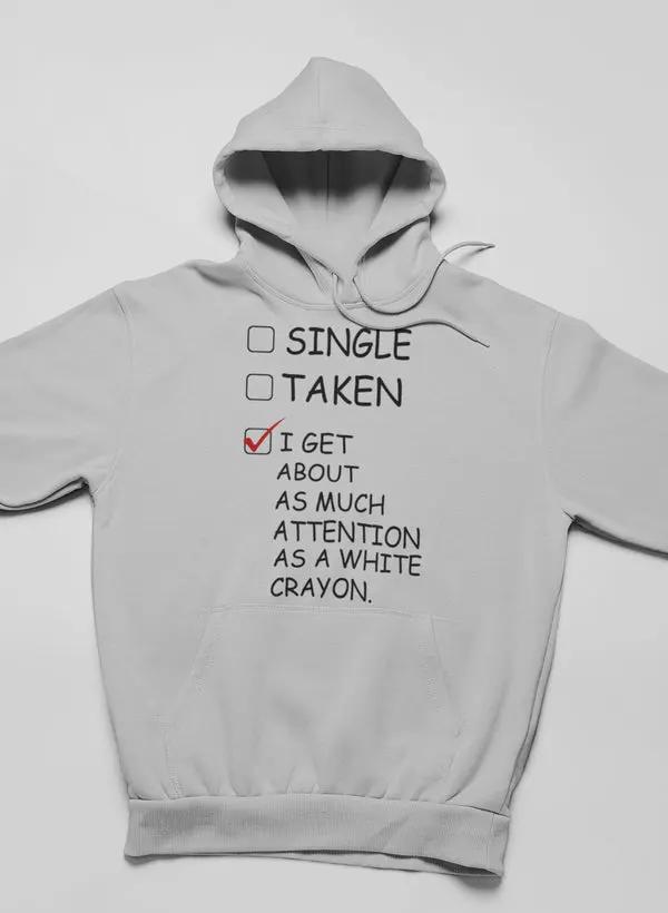 White Crayon Hoodie by Merch