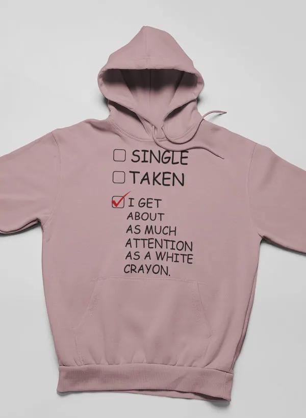 White Crayon Hoodie by Merch