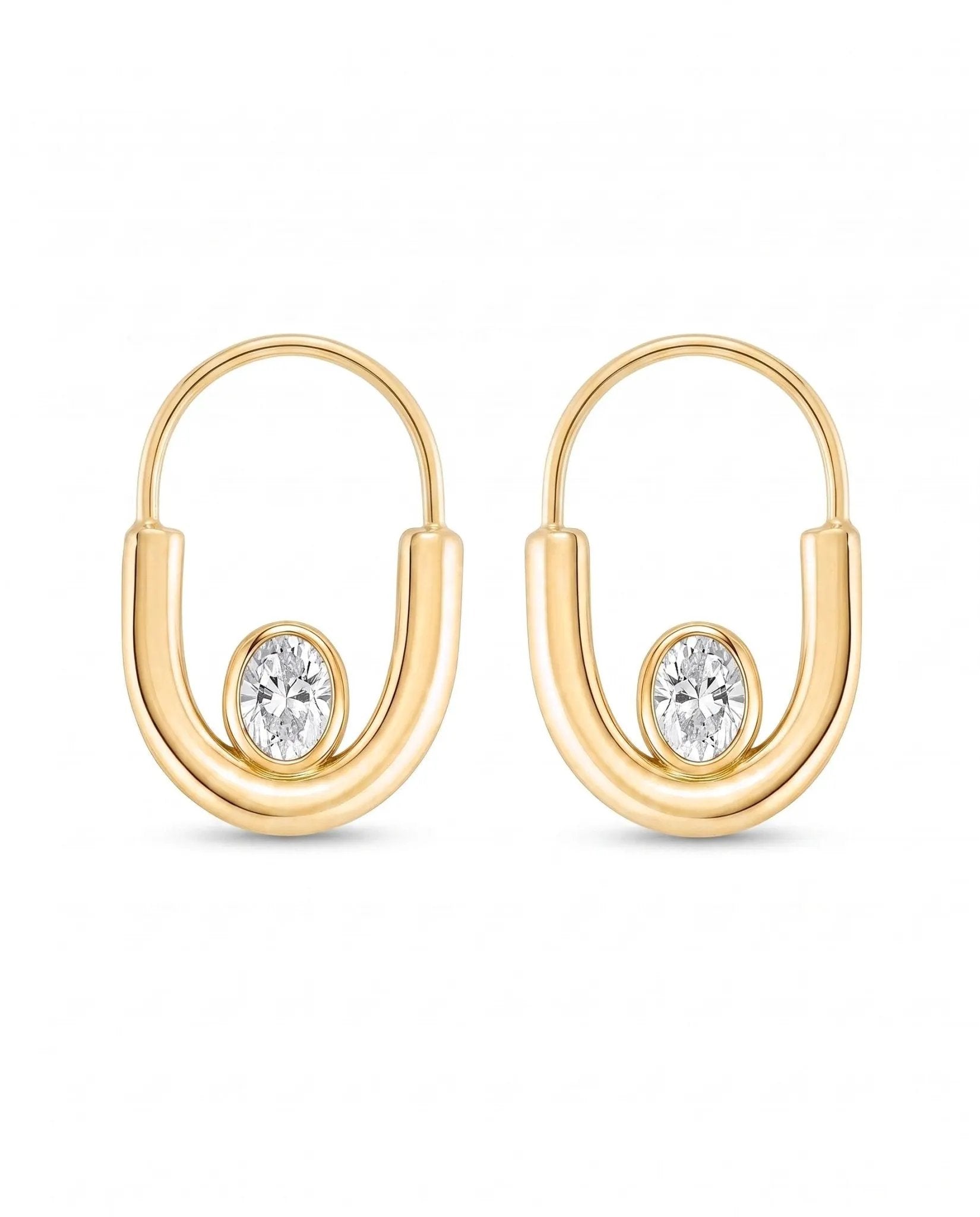 Solene Waterproof Floating Crystal Hoop Earring by Akalia