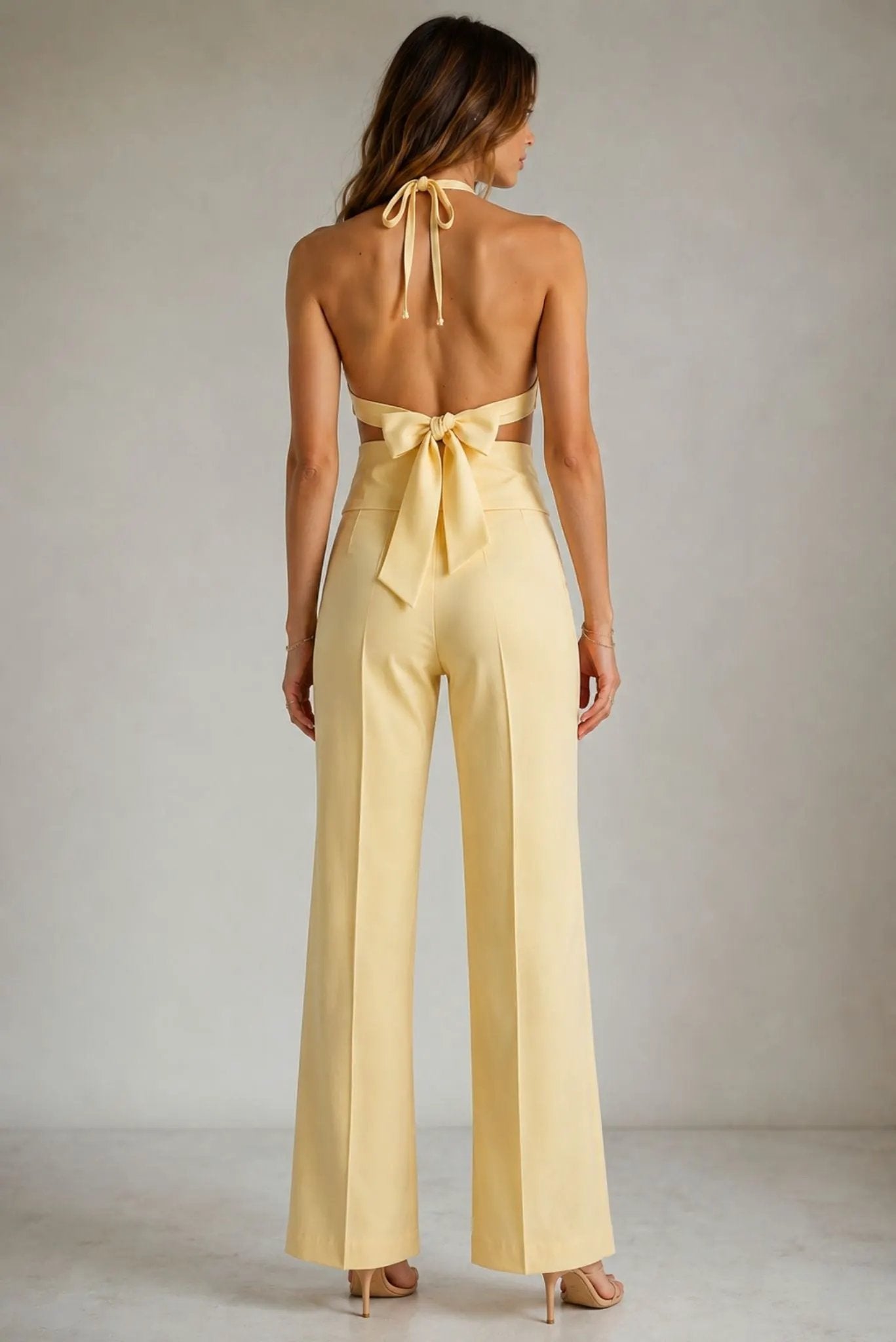 The Aurelia Draped Petal Halter Top by Akalia