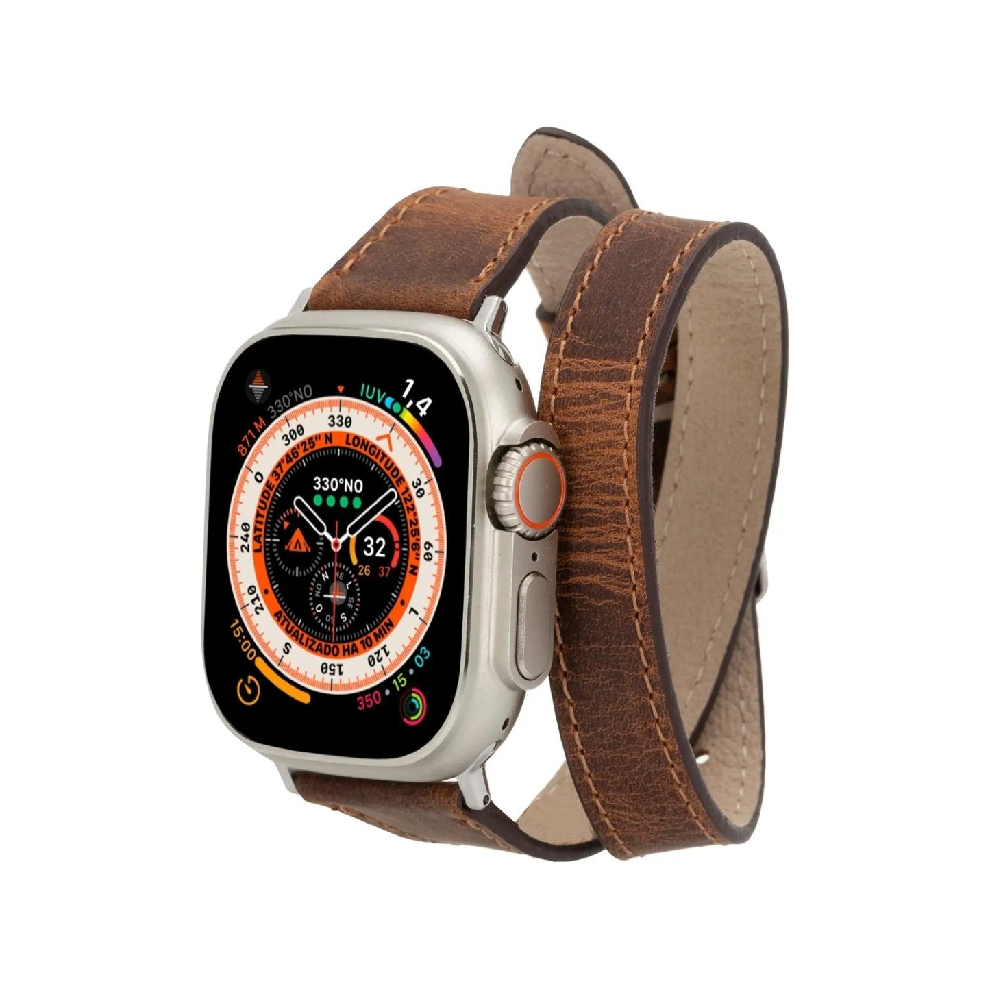 Vail Double Tour Leather Bands for Apple Watch 9, Ultra 2 and SE by TORONATA