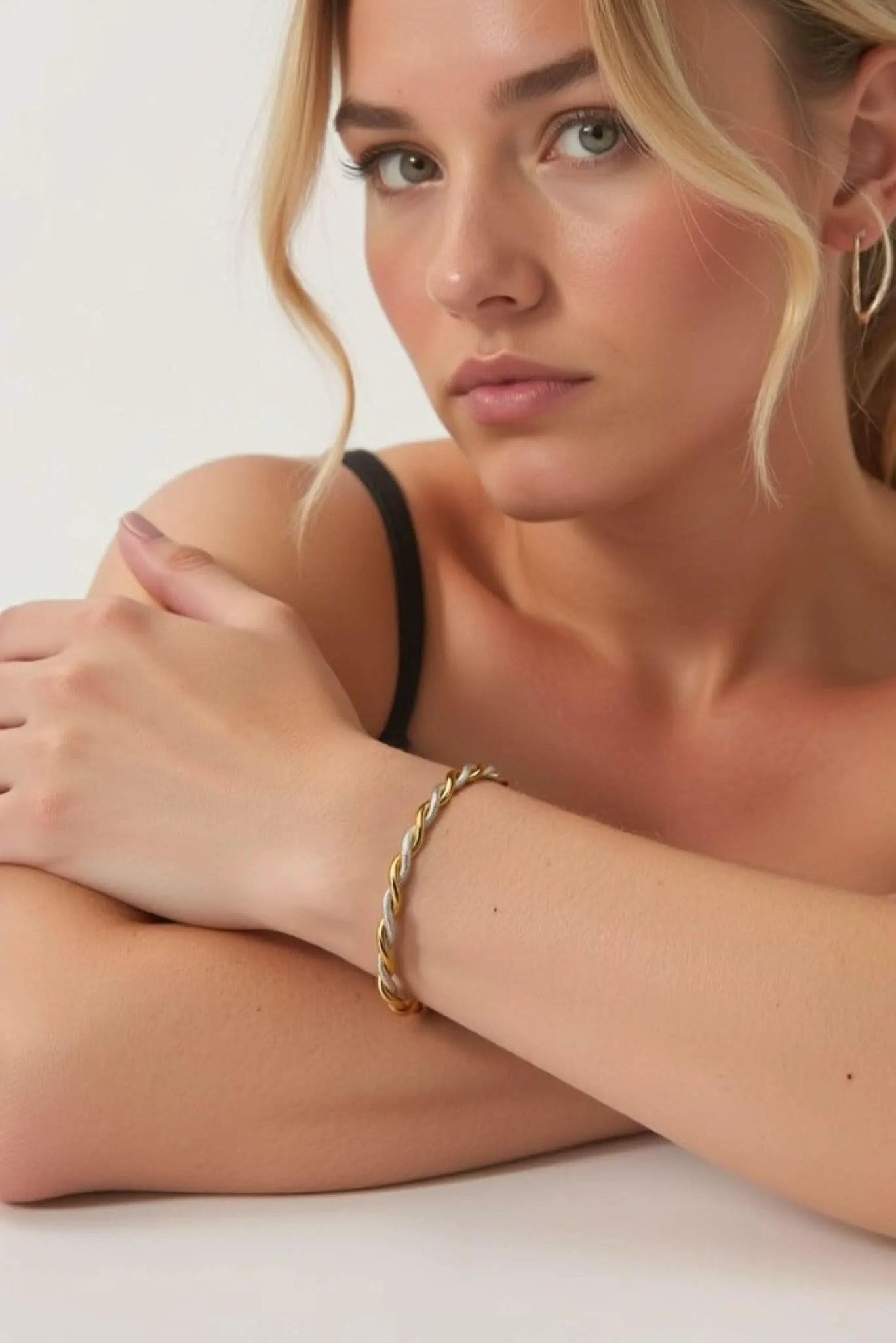 Waterproof Twisted Cuff Bracelet by Akalia