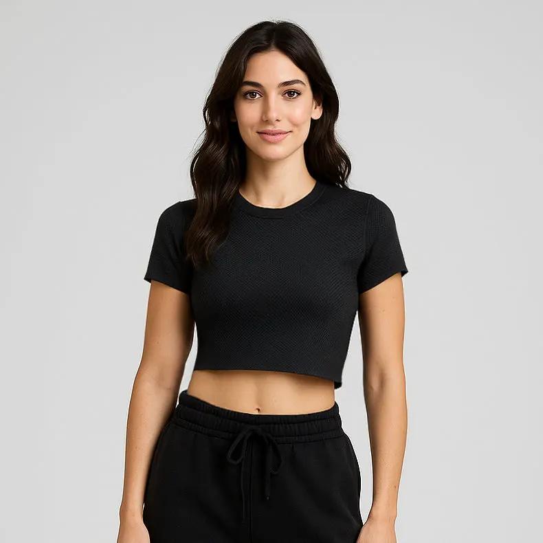 6004M - CLOSEOUT Women's Dryfit Crop Tee by POS Wholesale