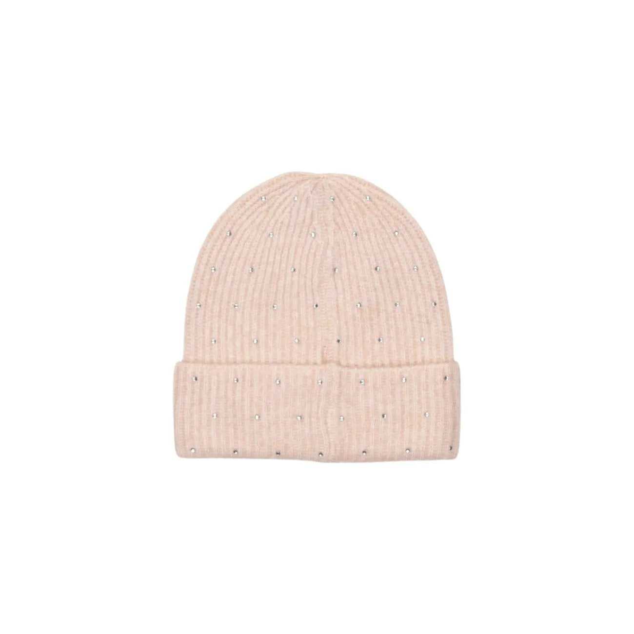 Only Women Pink Rhinestone Cuffed Knit Beanie Cap Warm Winter Fashion Style by Only