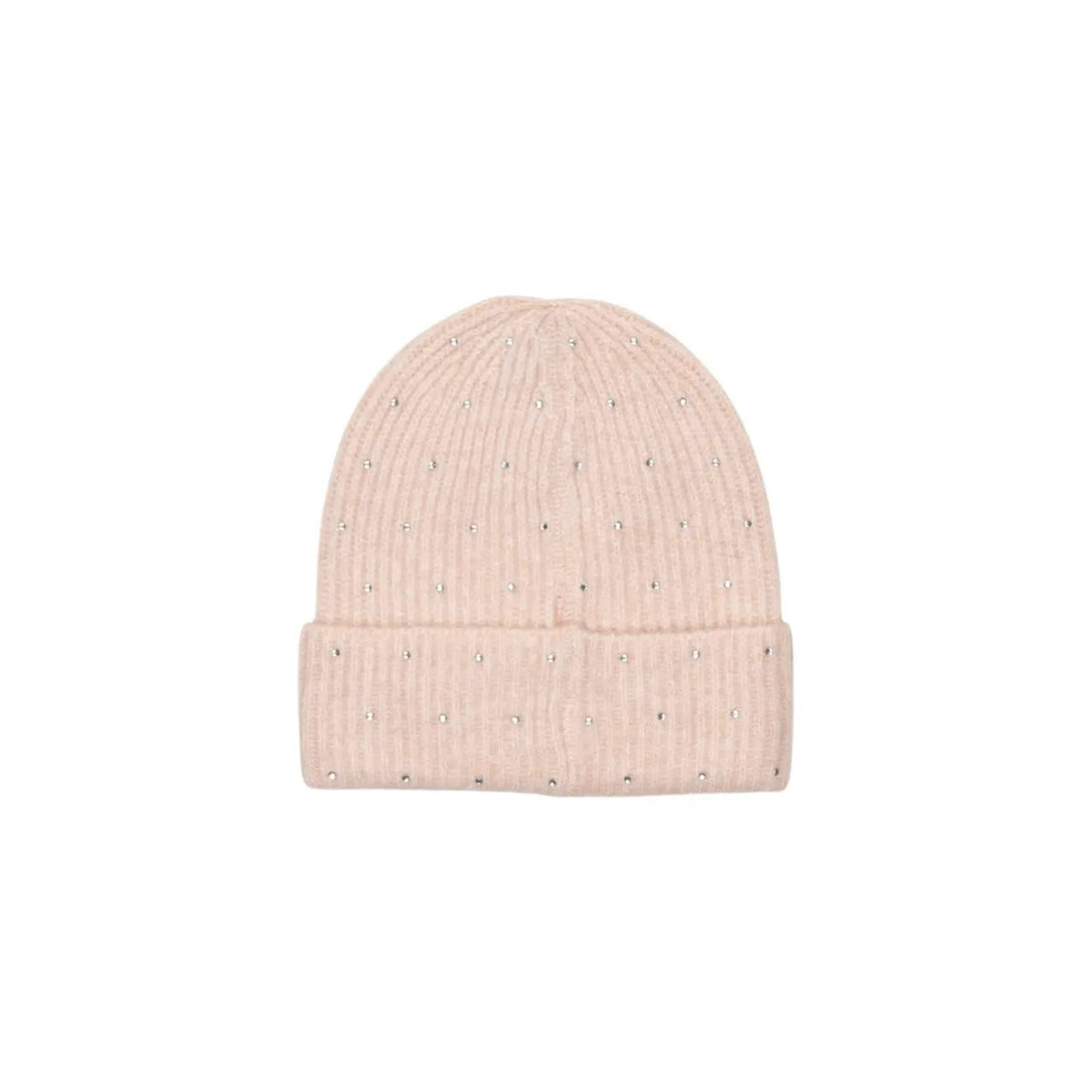 Only Women Pink Rhinestone Cuffed Knit Beanie Cap Warm Winter Fashion Style by Only