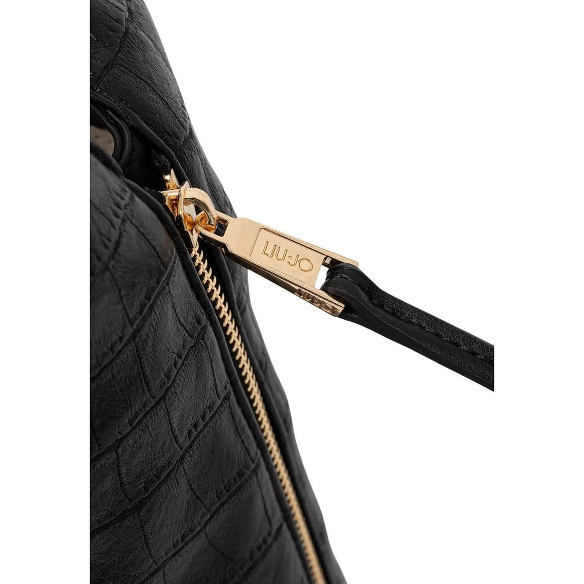 Liu Jo Women Elegant Black Leather Crossbody Handbag With Zip Pocket by Liu Jo