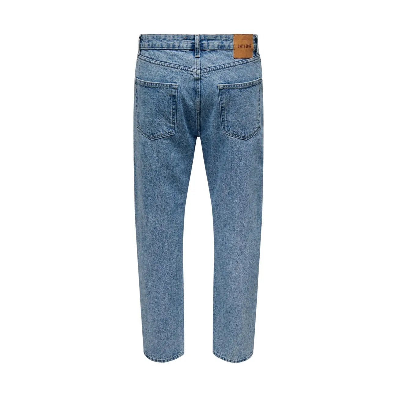 Only and Sons Men Premium Light Blue Cotton Denim Jeans Classic Fit by Only & Sons