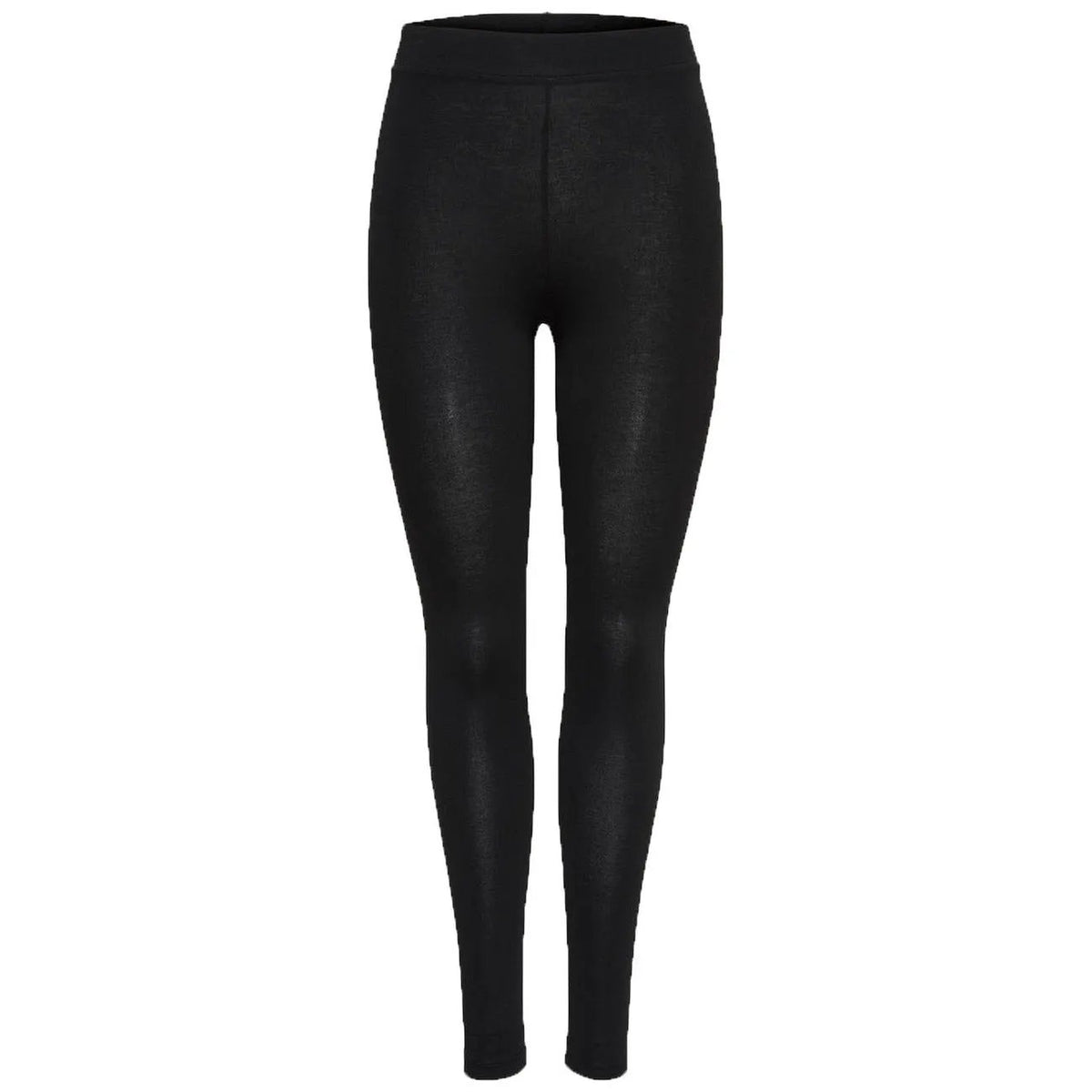 Only Women Black Cotton Stretch Leggings Warm Fall Winter Essentials by Only
