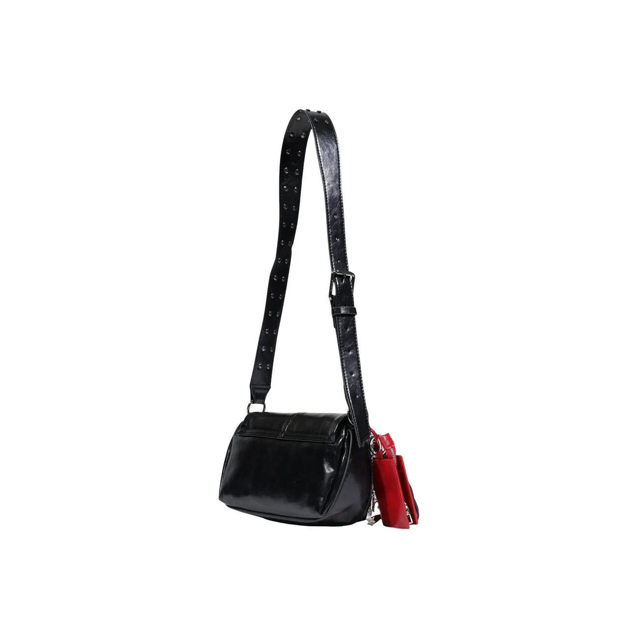 Desigual Women Black Stylish Shoulder Bag Featuring Inside Pocket Charm by Desigual