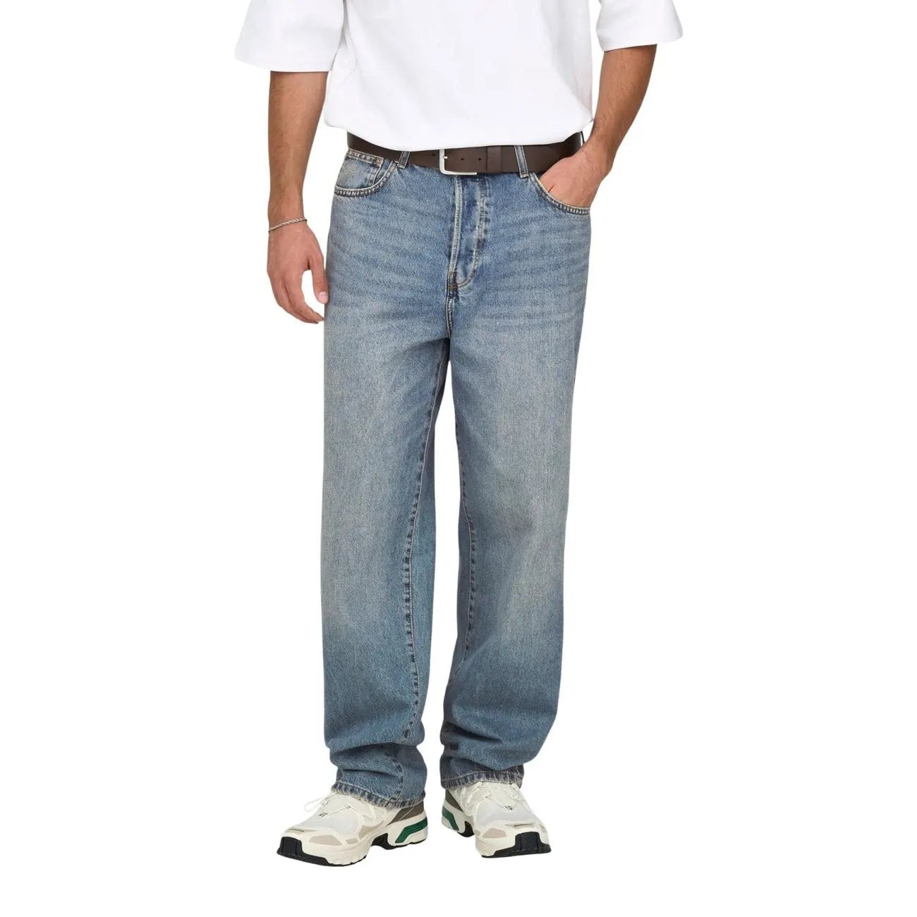 Only And Sons Men Premium Classic Straight Fit Organic Cotton Jeans by Only & Sons