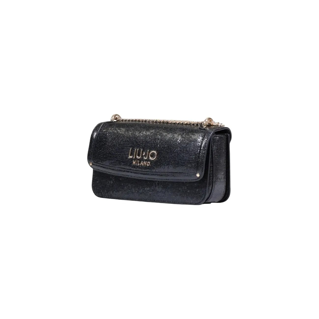 Liu Jo Women Black Elegant Crossbody Bag With Chain Strap Magnet Closure by Liu Jo