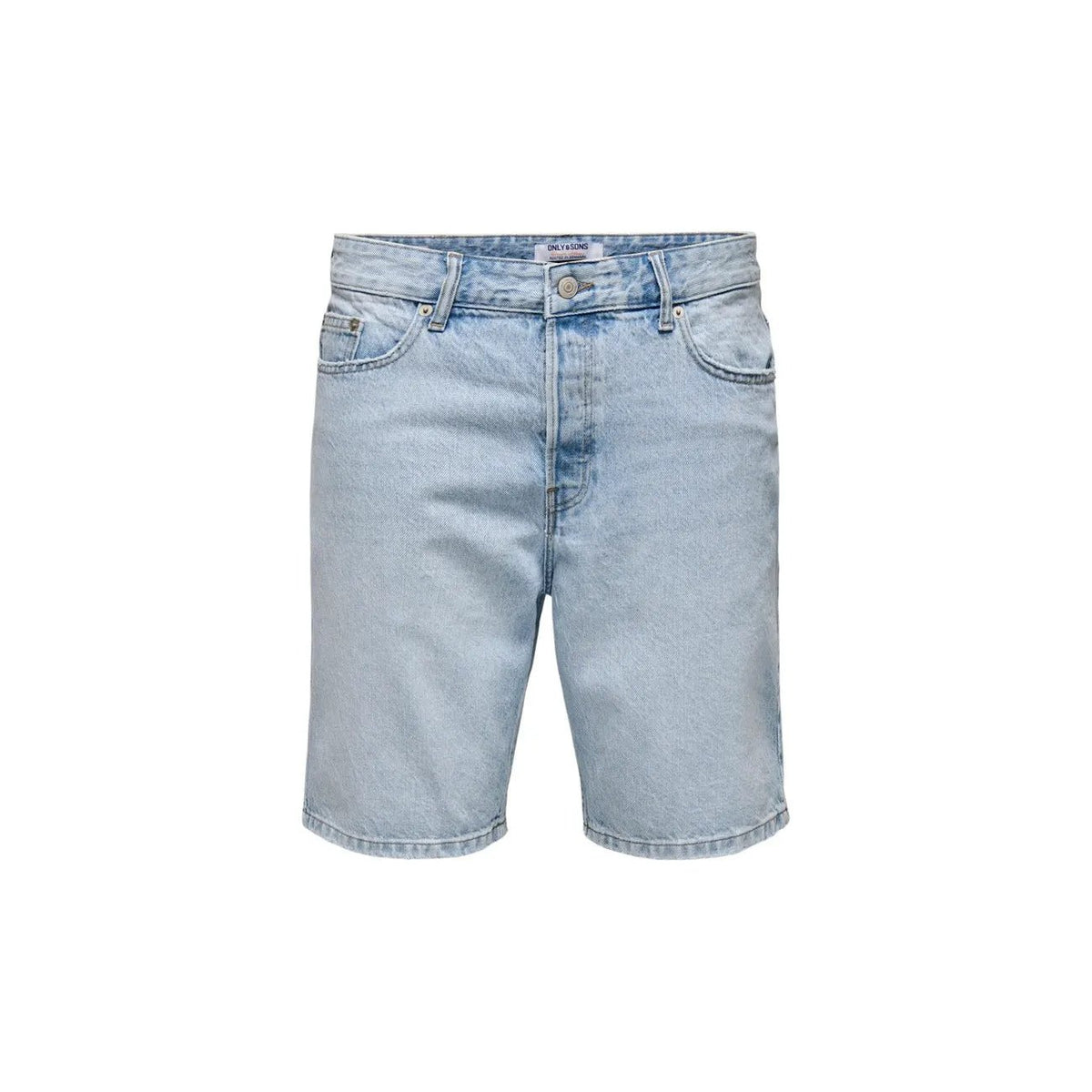 Only Sons Men Organic Cotton Light Blue Shorts Premium Comfort Fit by Only & Sons
