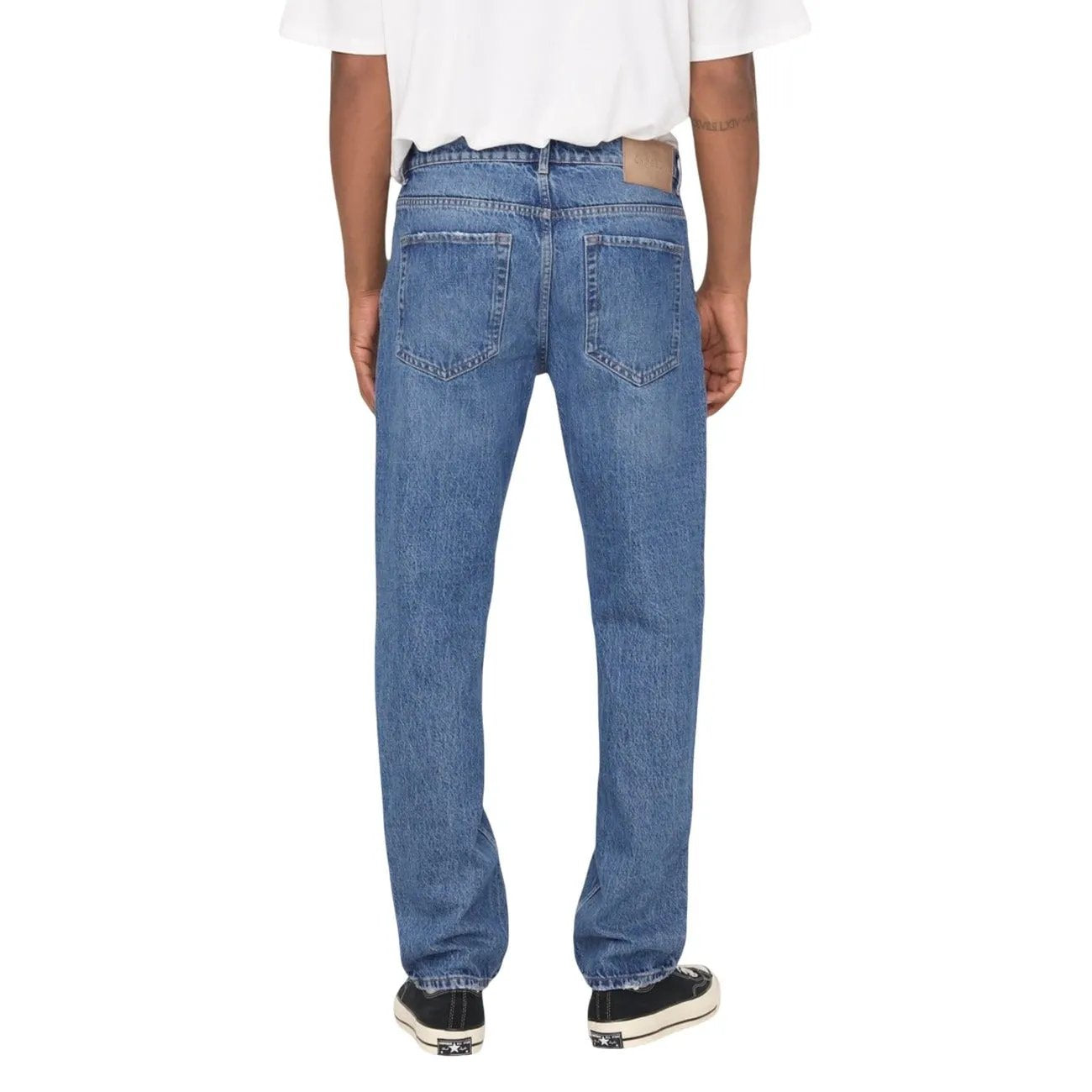 Only And Sons Men Light Blue Organic Cotton Comfortable Denim Jeans by Only & Sons