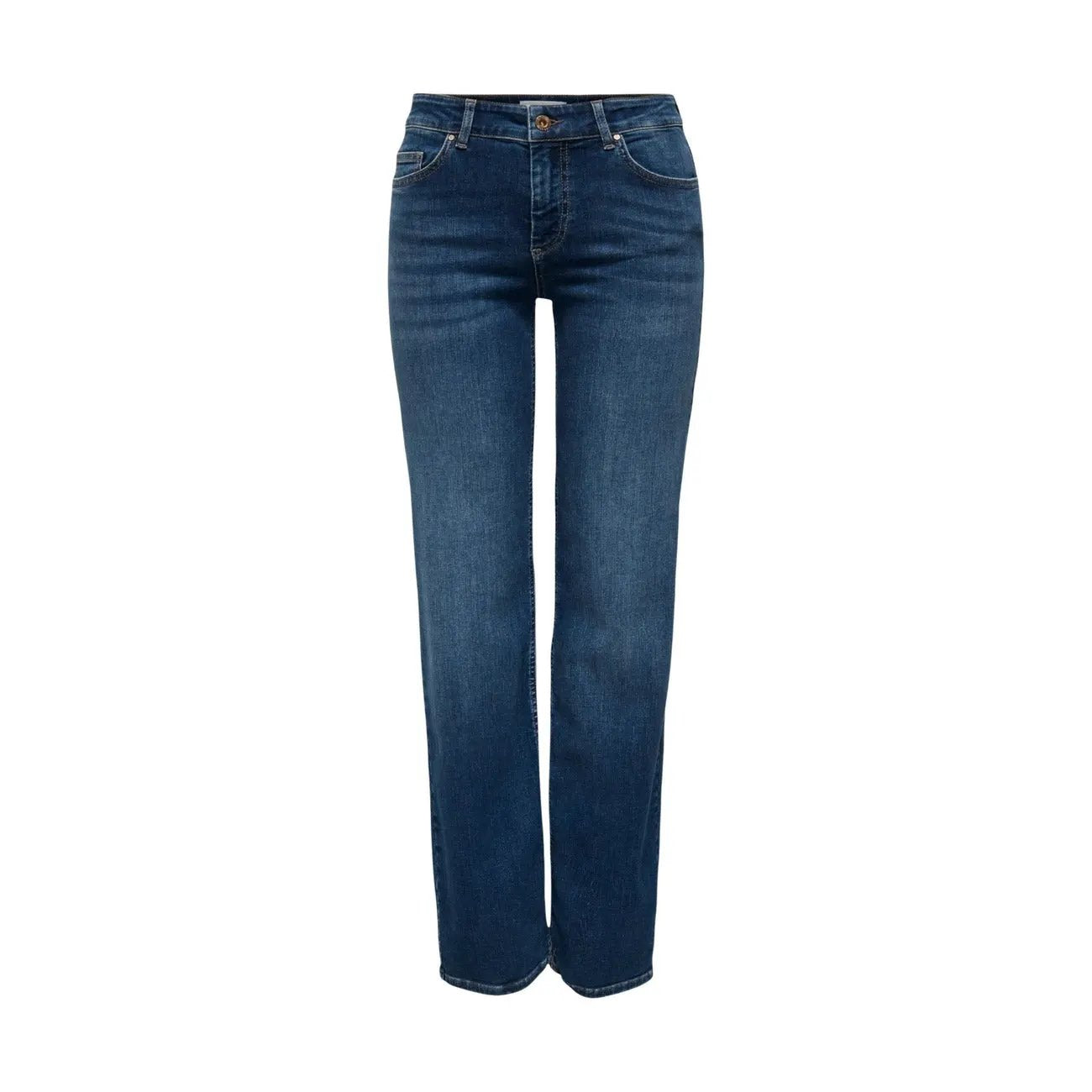 Only Women Mid Straight Denim Jeans Featuring Flexible Stretch Comfort by Only
