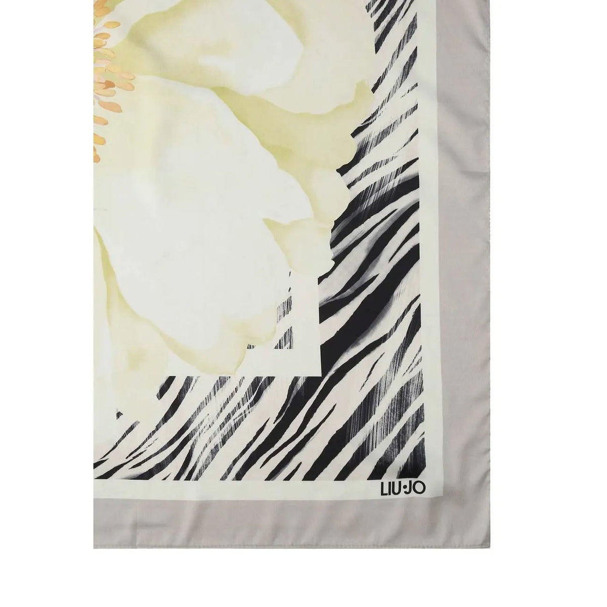 Liu Jo Women Grey Printed Polyester Square Scarf 70cm Elegant Accessory by Liu Jo