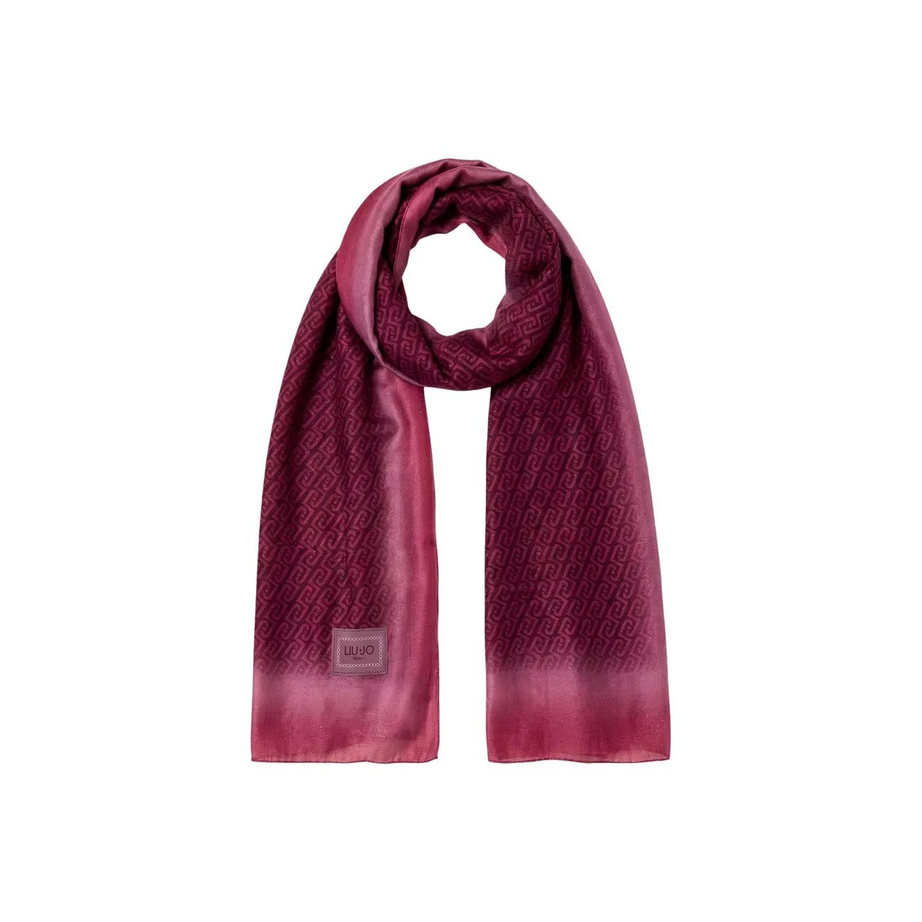 Liu Jo Women Elegant Grey Patterned Winter Scarf Shawl With Fringe Detail by Liu Jo