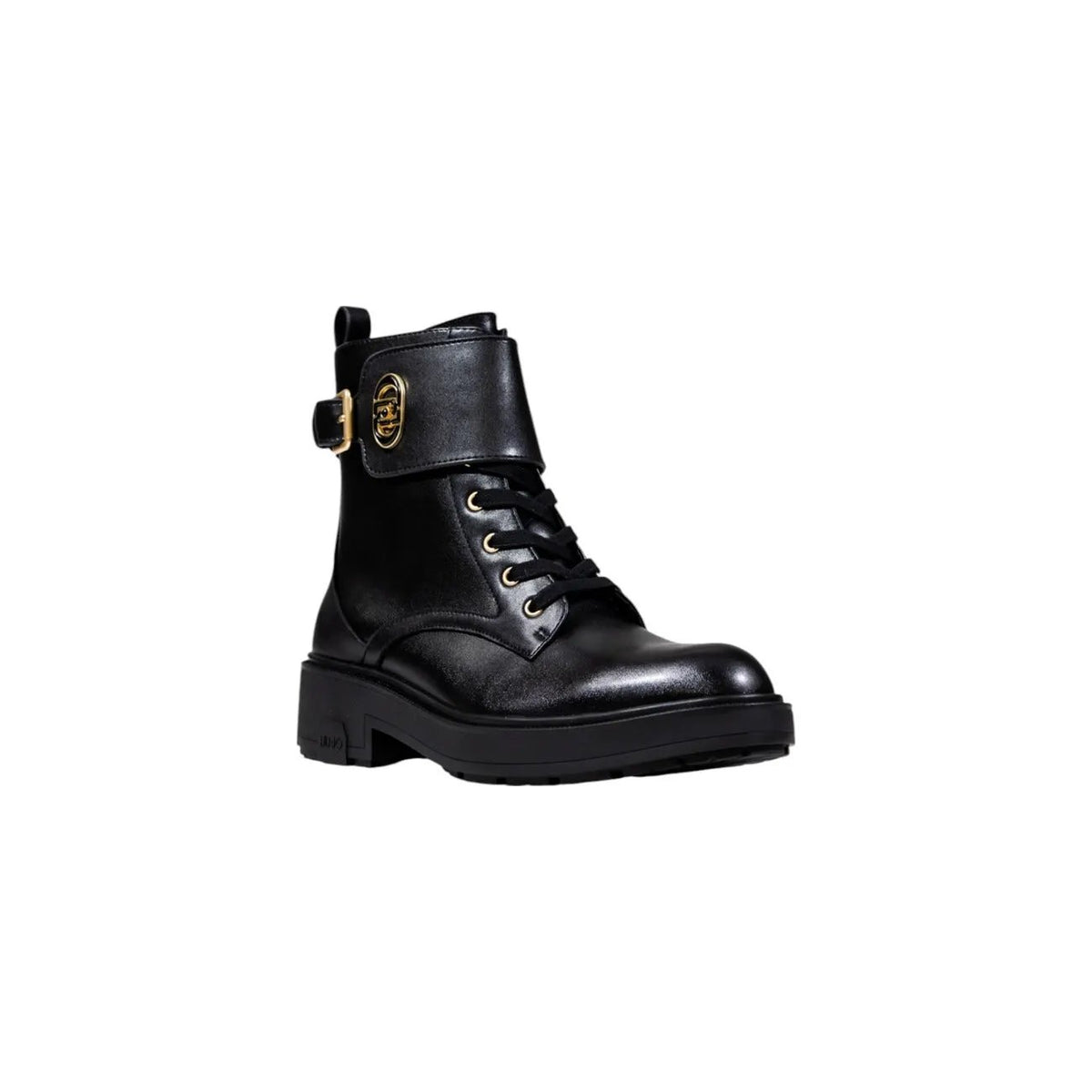 Liu Jo Women Black Faux Leather Ankle Boots Stylish Round Toe Zip Fastening by Liu Jo