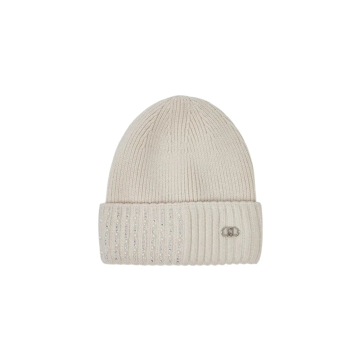 Liu Jo Women Brown Cashmere Blend Luxurious Ribbed Knit Winter Cap by Liu Jo