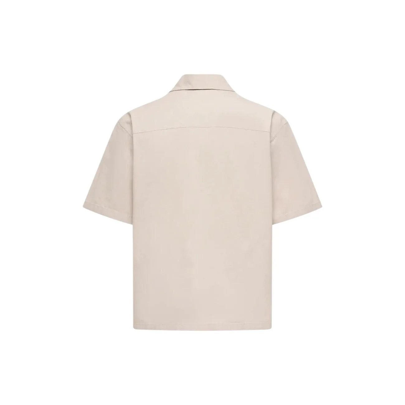 Only Sons Men Cotton Short Sleeve Shirt Comfortable Classic Beige Summer by Only & Sons