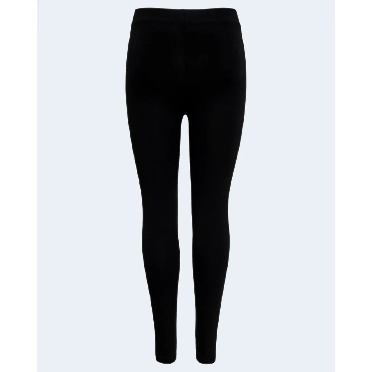 Only Women Black Cotton Stretch Leggings Warm Fall Winter Essentials by Only
