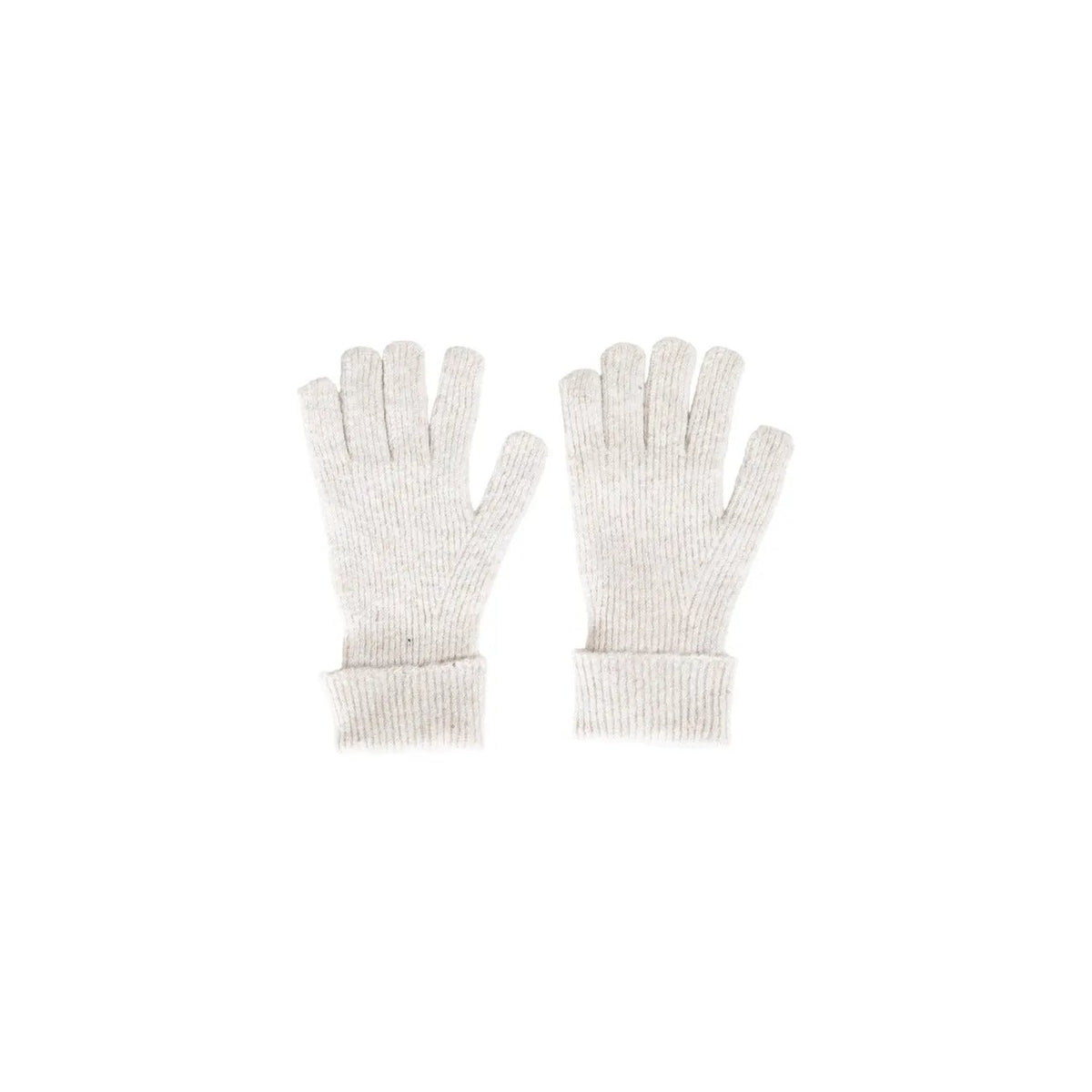 Only Women Ribbed Sparkle Grey Wool Blend Warm Winter Fashion Gloves by Only