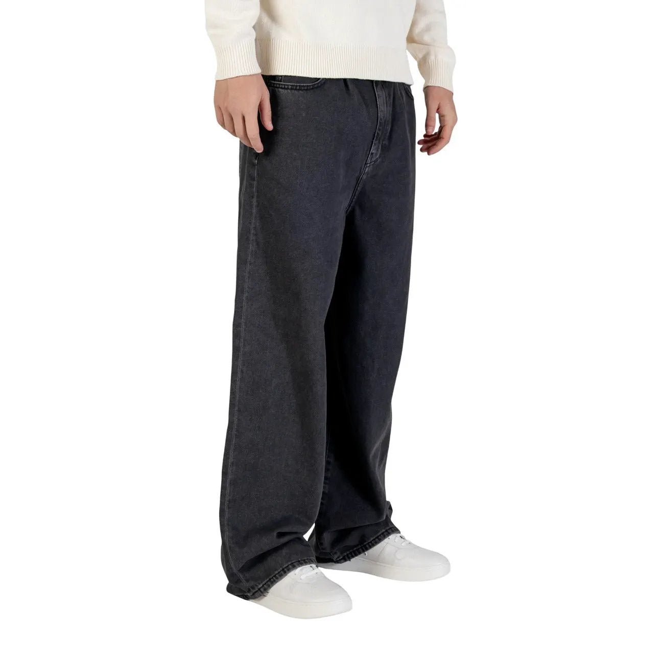 Only & Sons Men Black Pure Cotton Jeans Relaxed Fit Denim Pants by Only & Sons