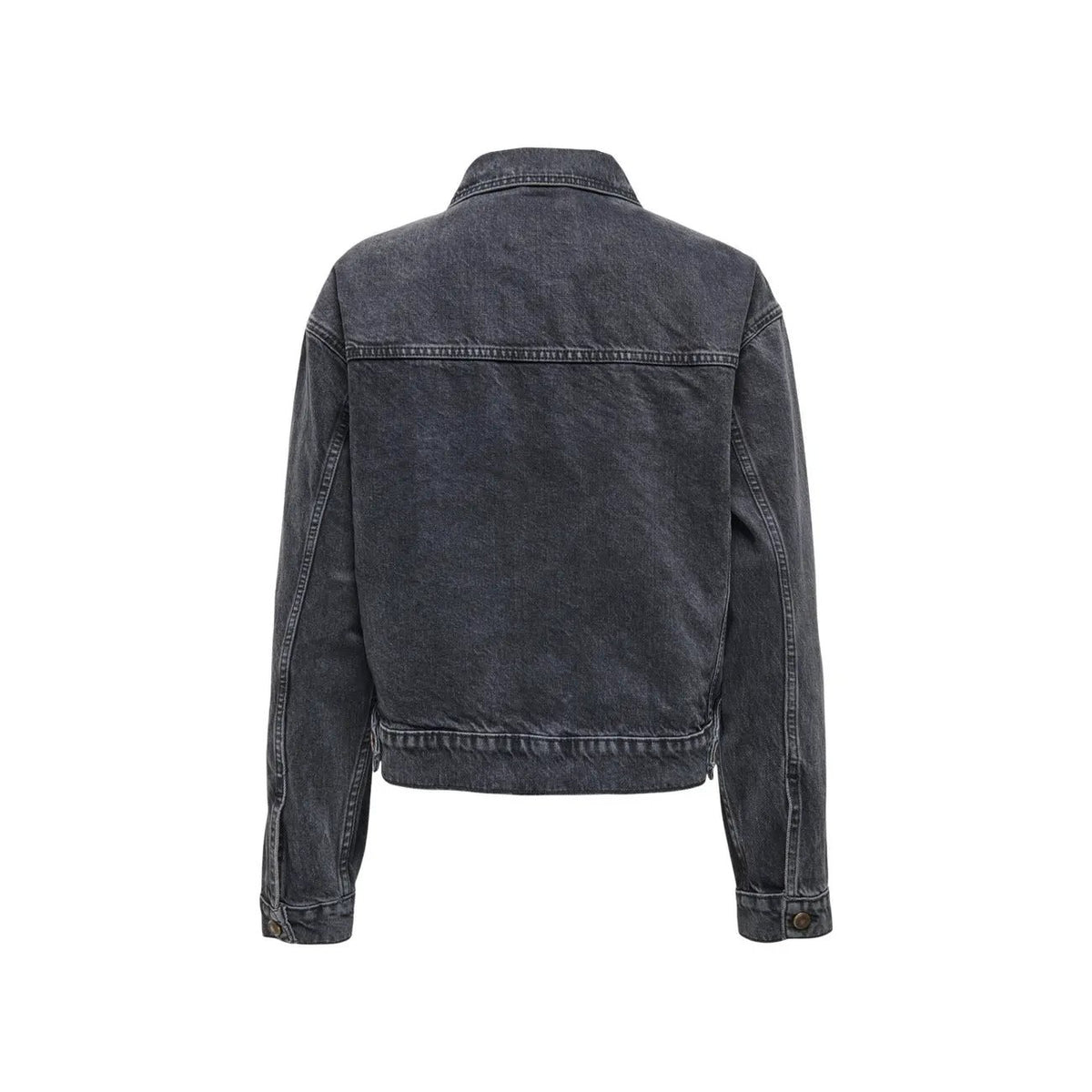 Only Women Classic Black Cotton Blazer Long Sleeve Button Front Jacket by Only