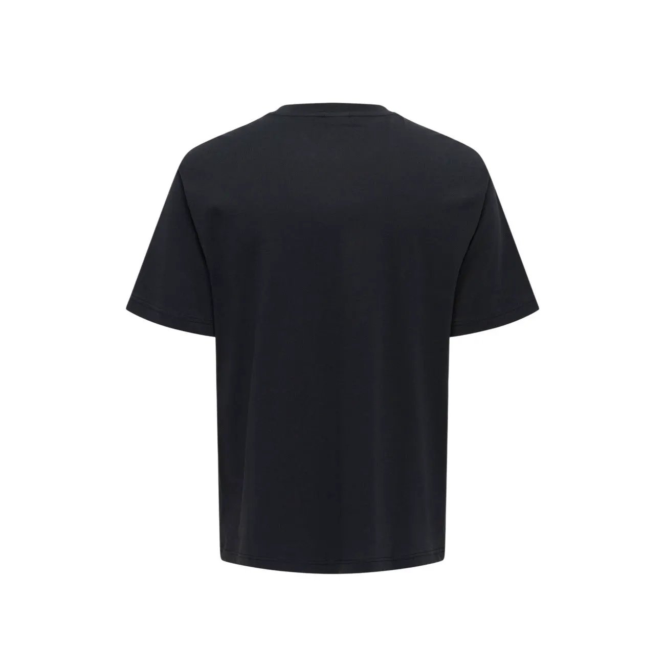 Only & Sons Men Black Premium Cotton Da Vinci Classic Graphic T-Shirt by Only & Sons