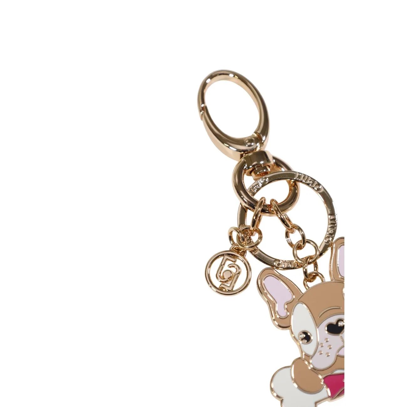 Liu Jo Women Designer Gold French Bulldog Enamel Key Ring Handbag Charm by Liu Jo