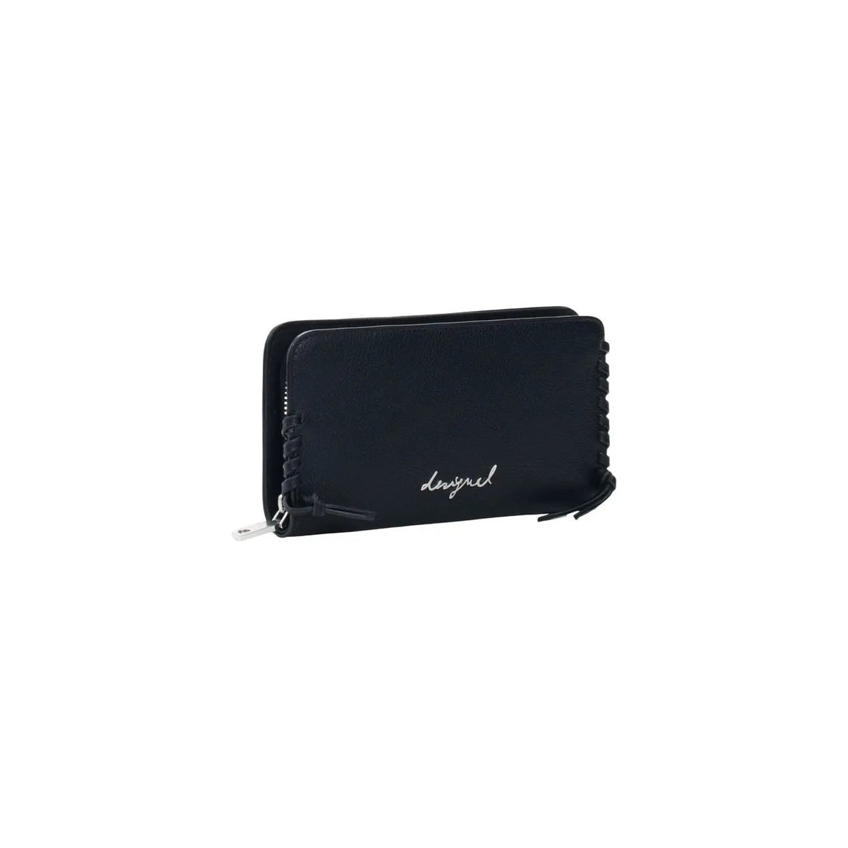 Designer Desigual Women Black Zip Wallet With Inside Compartments Faux Leather by Desigual