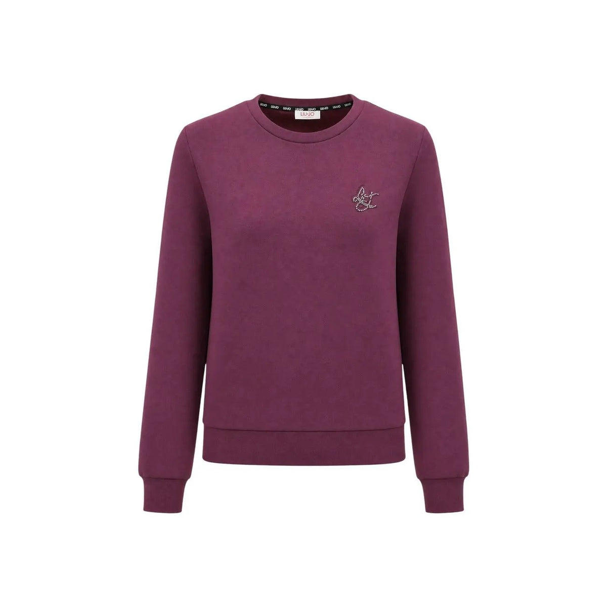Liu Jo Women Purple Crew Neck Sweatshirt Long Sleeve Luxurious Comfort by Liu Jo