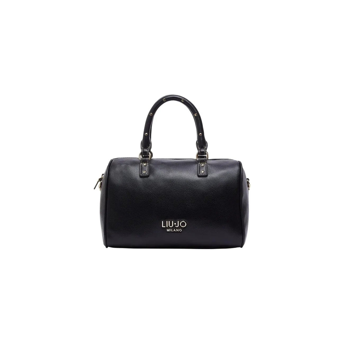 Liu Jo Women Black Faux Leather Boston Bag Premium Elegant Handbag by Liu Jo
