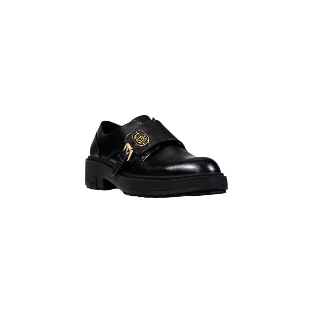 Liu Jo Women Lace Up Shoes Faux Leather Buckle Detail Black by Liu Jo