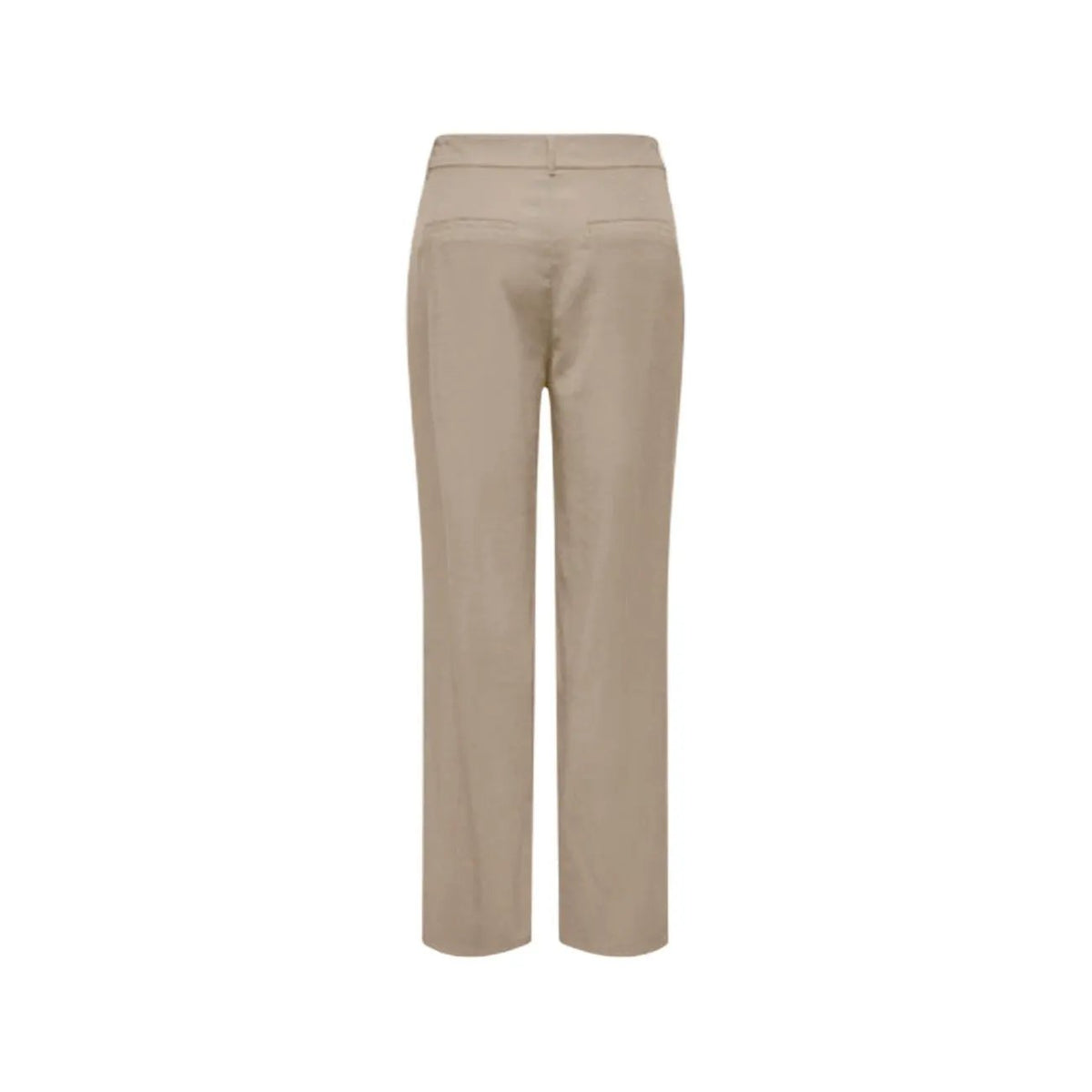 Only Women Beige Straight Trousers Stylish Comfortable Viscose Pants by Only