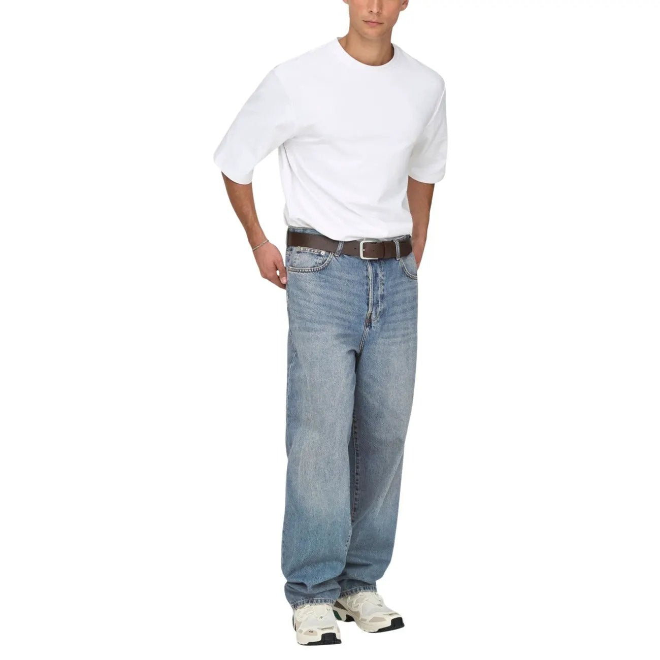 Only And Sons Men Premium Classic Straight Fit Organic Cotton Jeans by Only & Sons