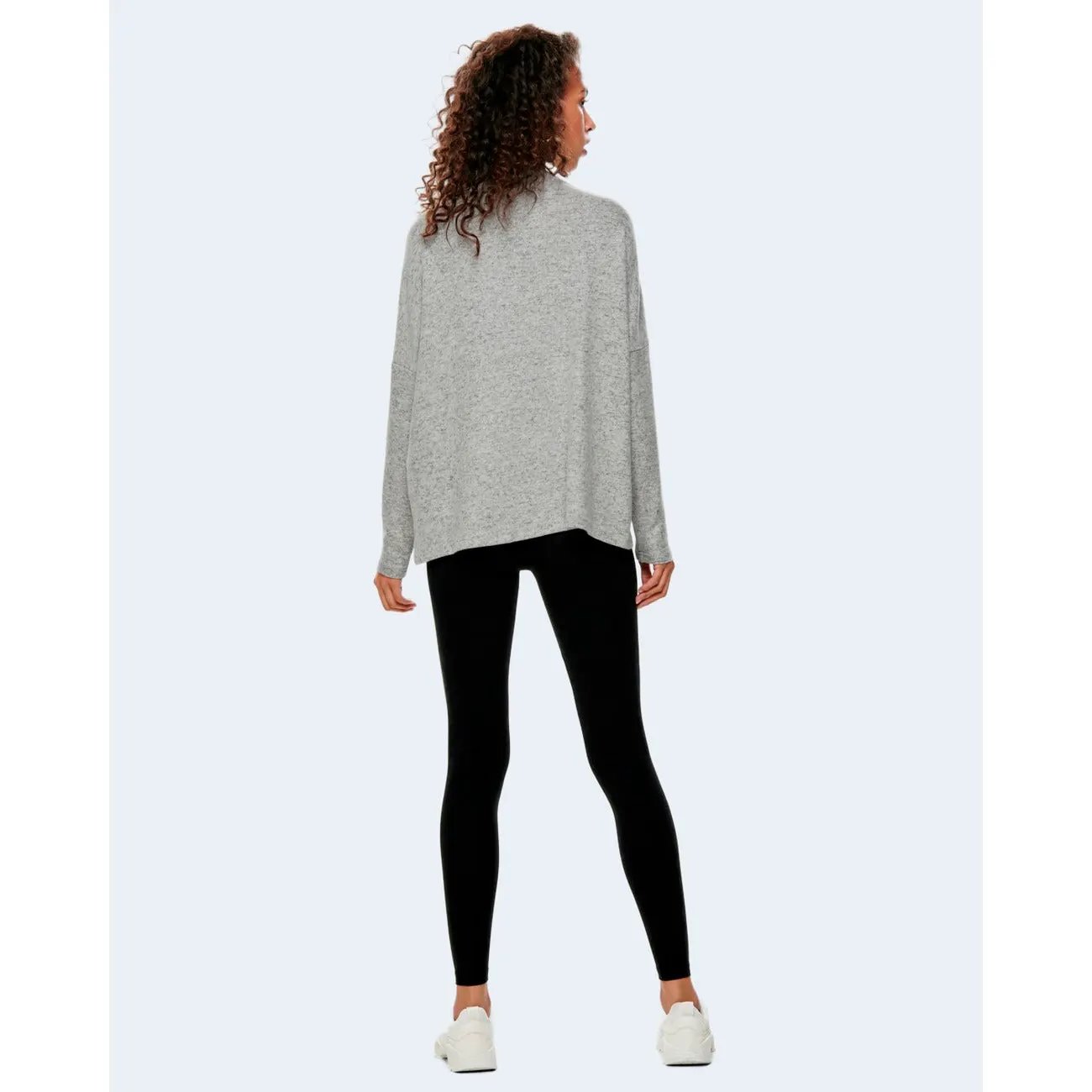 Only Women Black Cotton Stretch Leggings Warm Fall Winter Essentials by Only