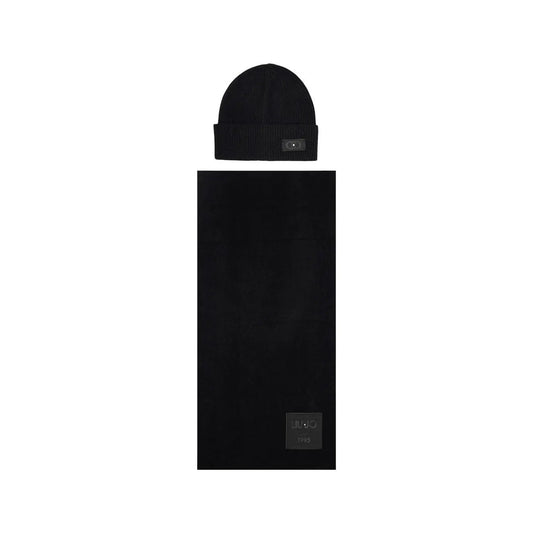 Liu Jo Women Black Wool Blend Scarf Warm Winter Fashion Accessory by Liu Jo