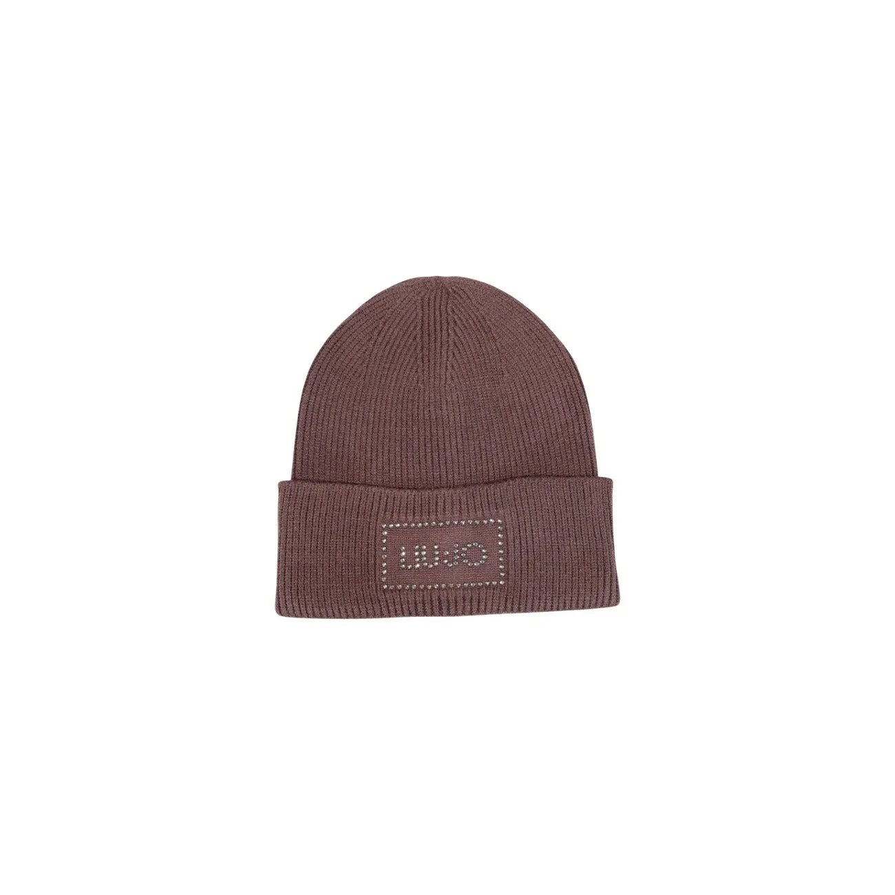 Liu Jo Women Brown Cashmere Blend Luxurious Ribbed Knit Winter Cap by Liu Jo