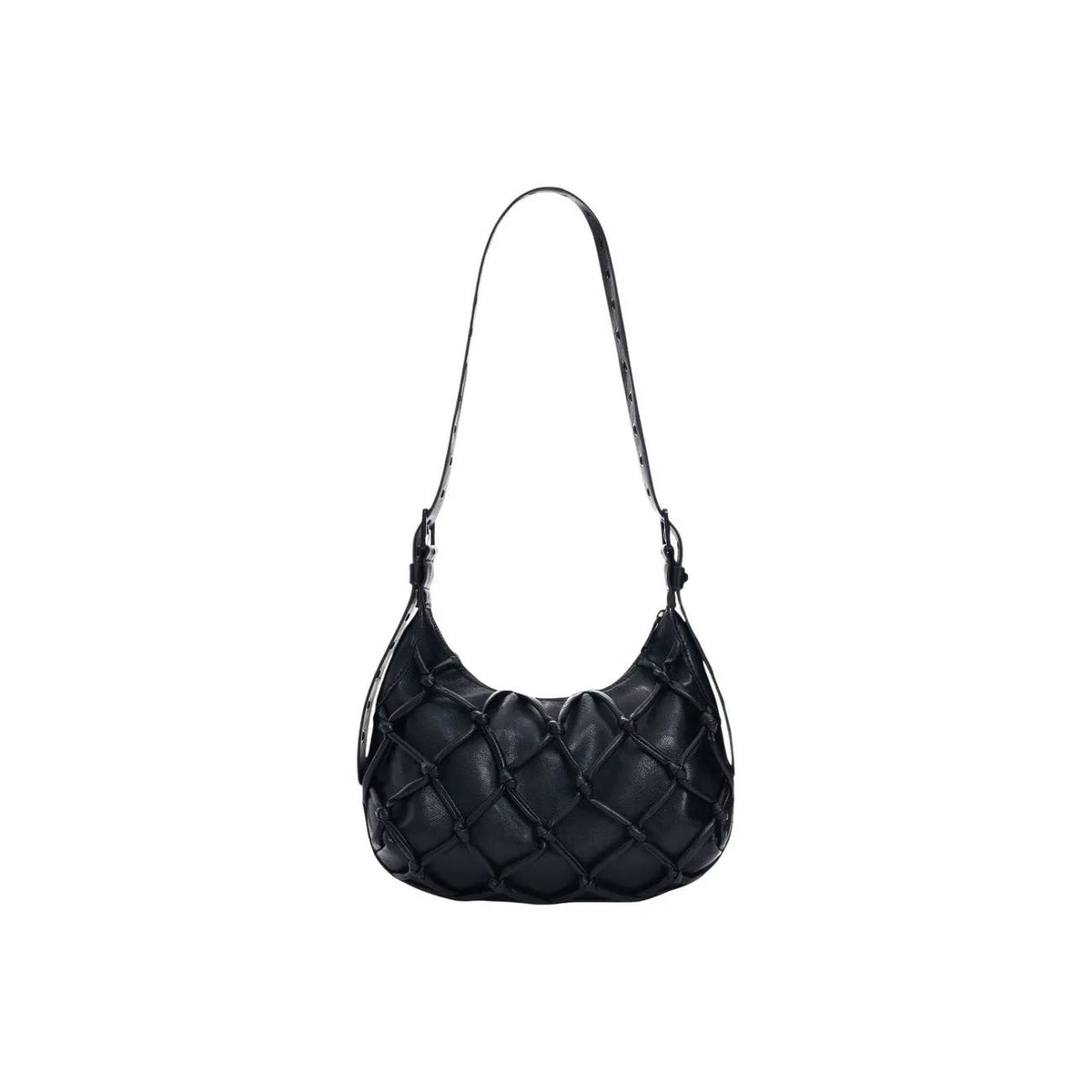 Desigual Black Floral Women Handbag Elegant Spring Summer Zip Fastening by Desigual