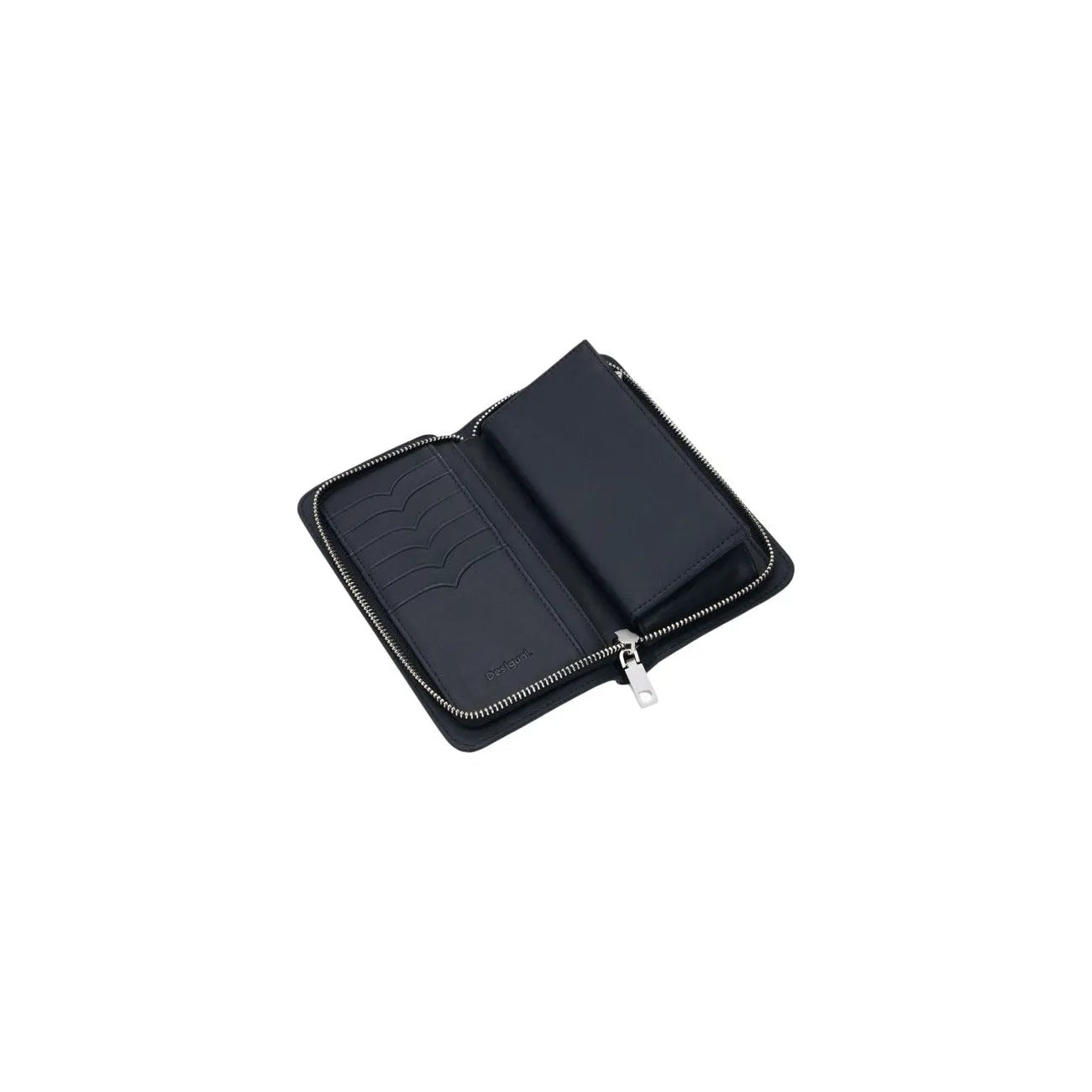 Desigual Women Elegant Black Zip Wallet With Secure Inner Pockets by Desigual