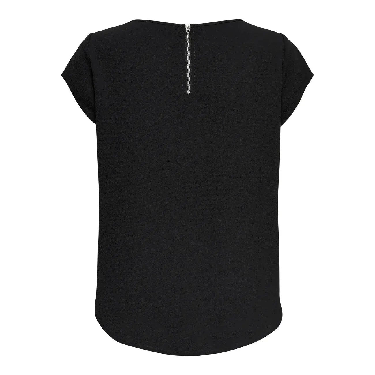 Only Women Black Blouse Trendsetting Short Sleeve Stretch Design Top by Only