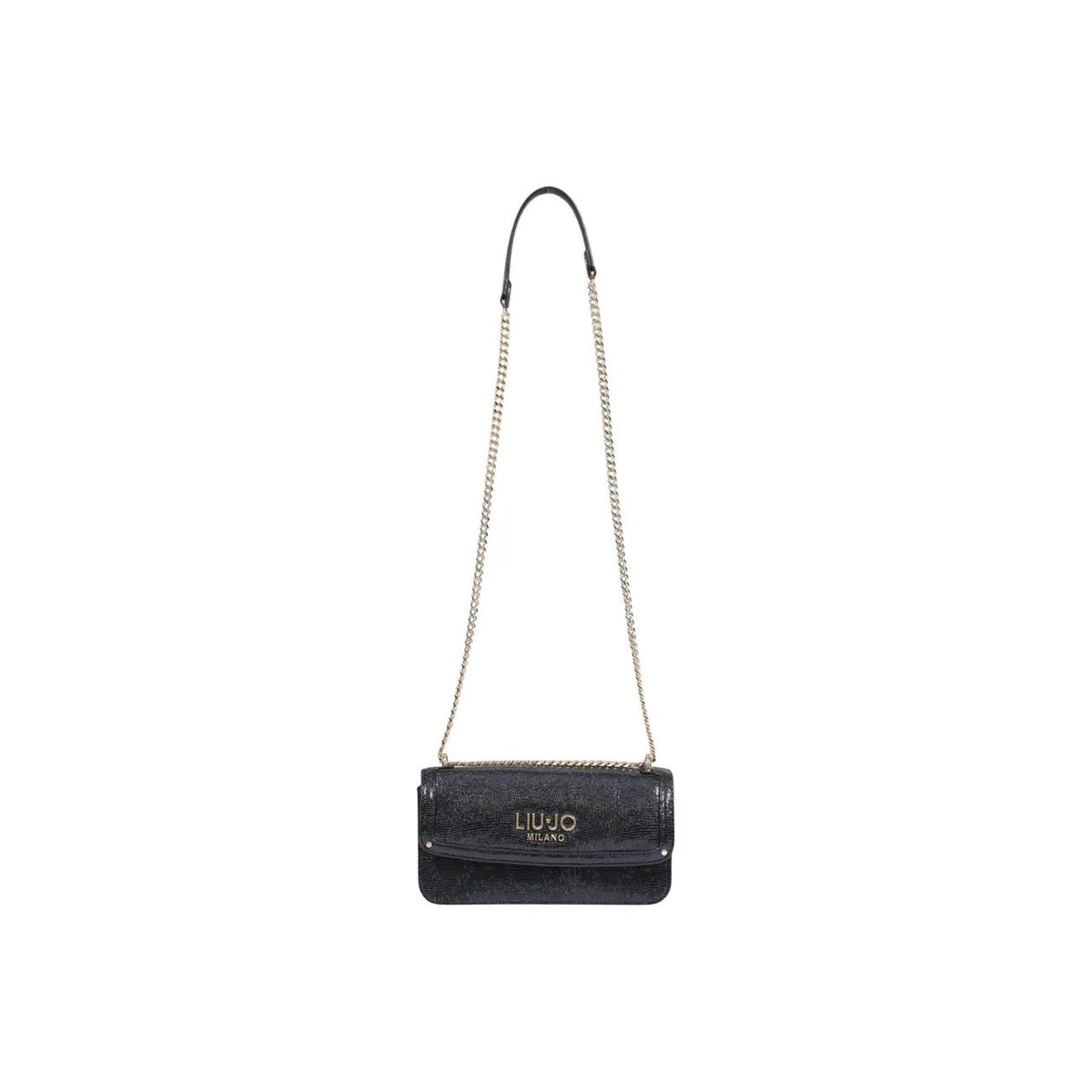 Liu Jo Women Black Elegant Crossbody Bag With Chain Strap Magnet Closure by Liu Jo