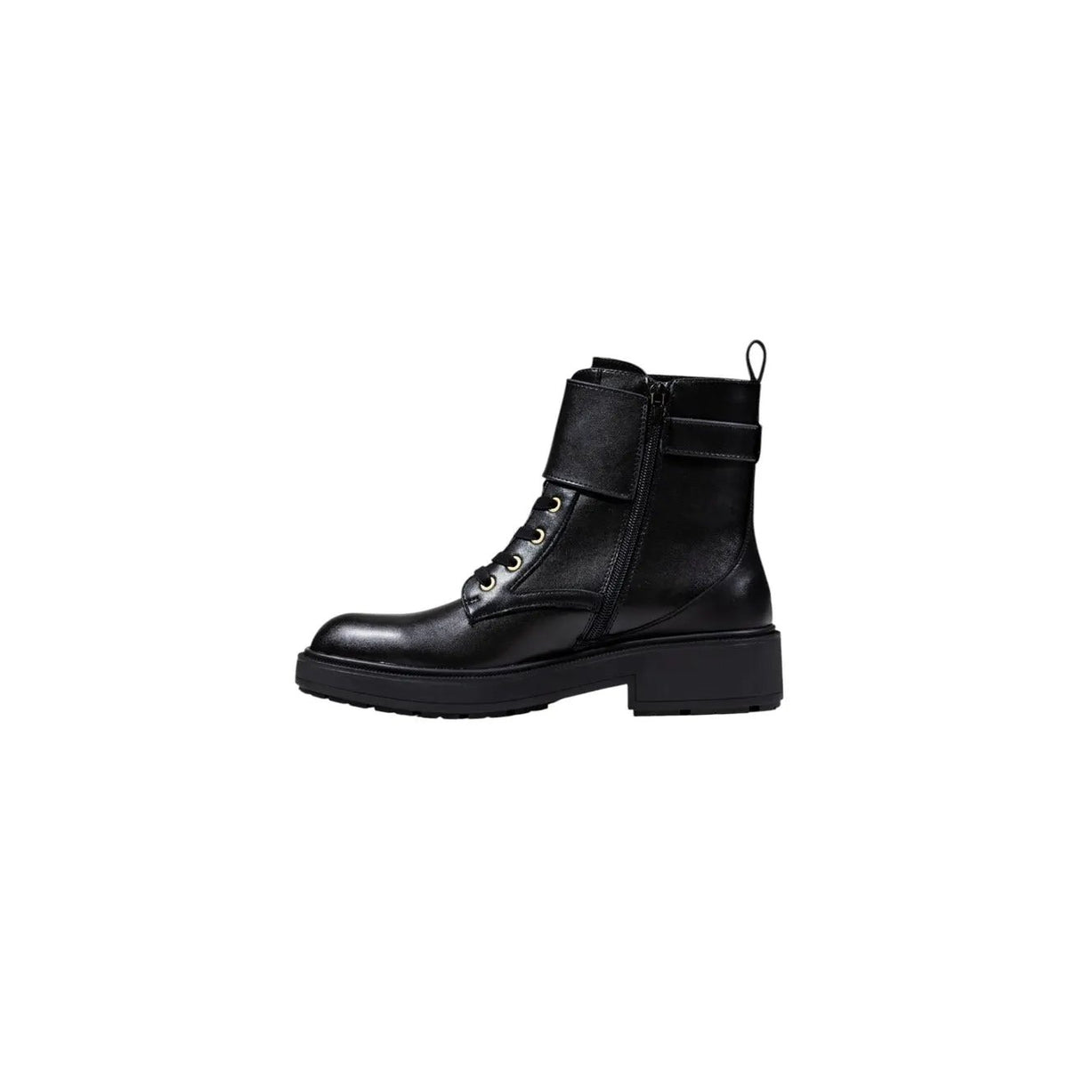 Liu Jo Women Black Faux Leather Ankle Boots Stylish Round Toe Zip Fastening by Liu Jo