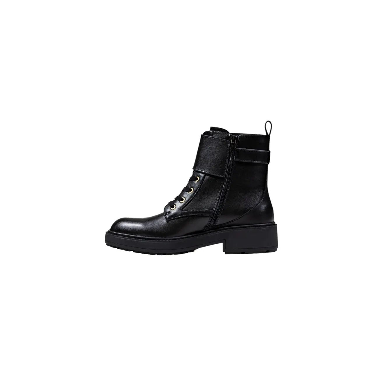 Liu Jo Women Black Faux Leather Ankle Boots Stylish Round Toe Zip Fastening by Liu Jo