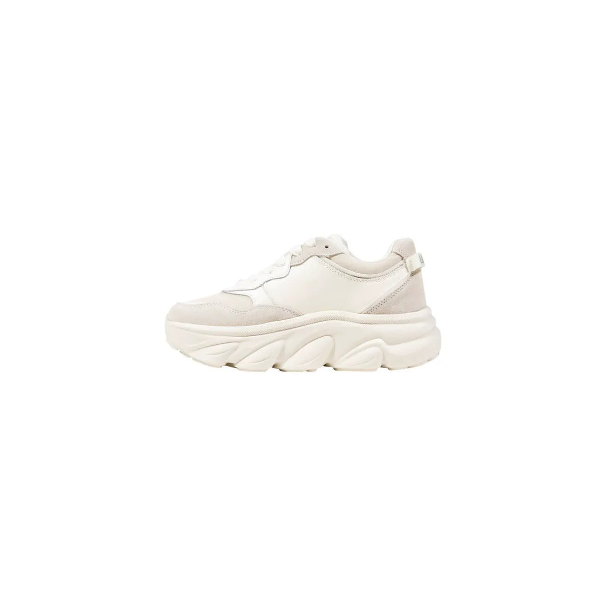 Liu Jo Women White Sporty Chunky Sole Lace Sneakers Faux Leather Style by Liu Jo