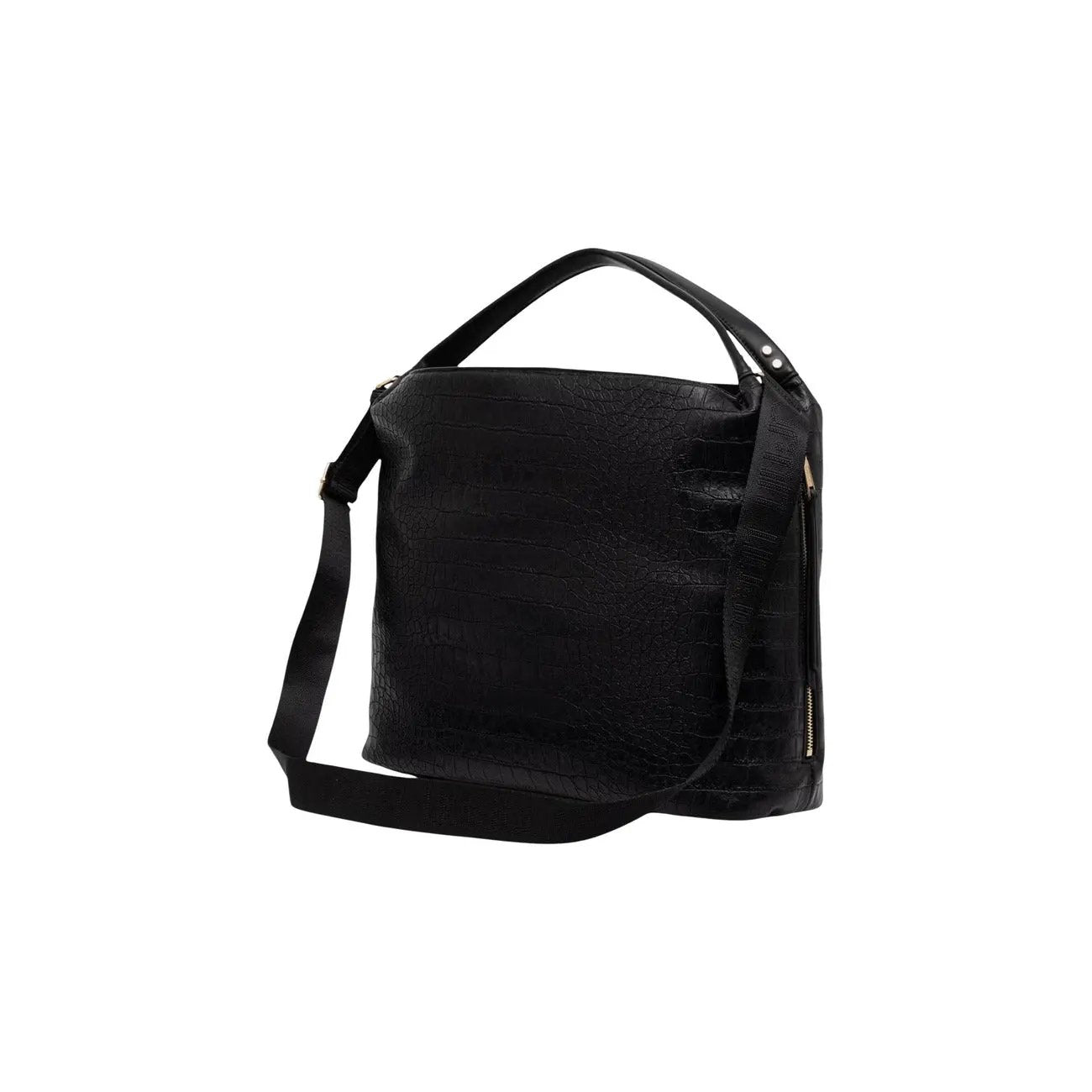Liu Jo Women Elegant Black Leather Crossbody Handbag With Zip Pocket by Liu Jo