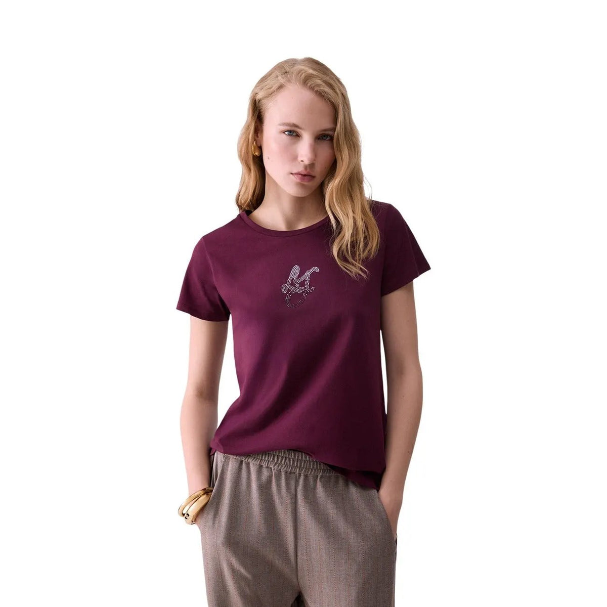 Liu Jo Women Premium Cotton Tshirt Classic Fit Soft Everyday Essential by Liu Jo